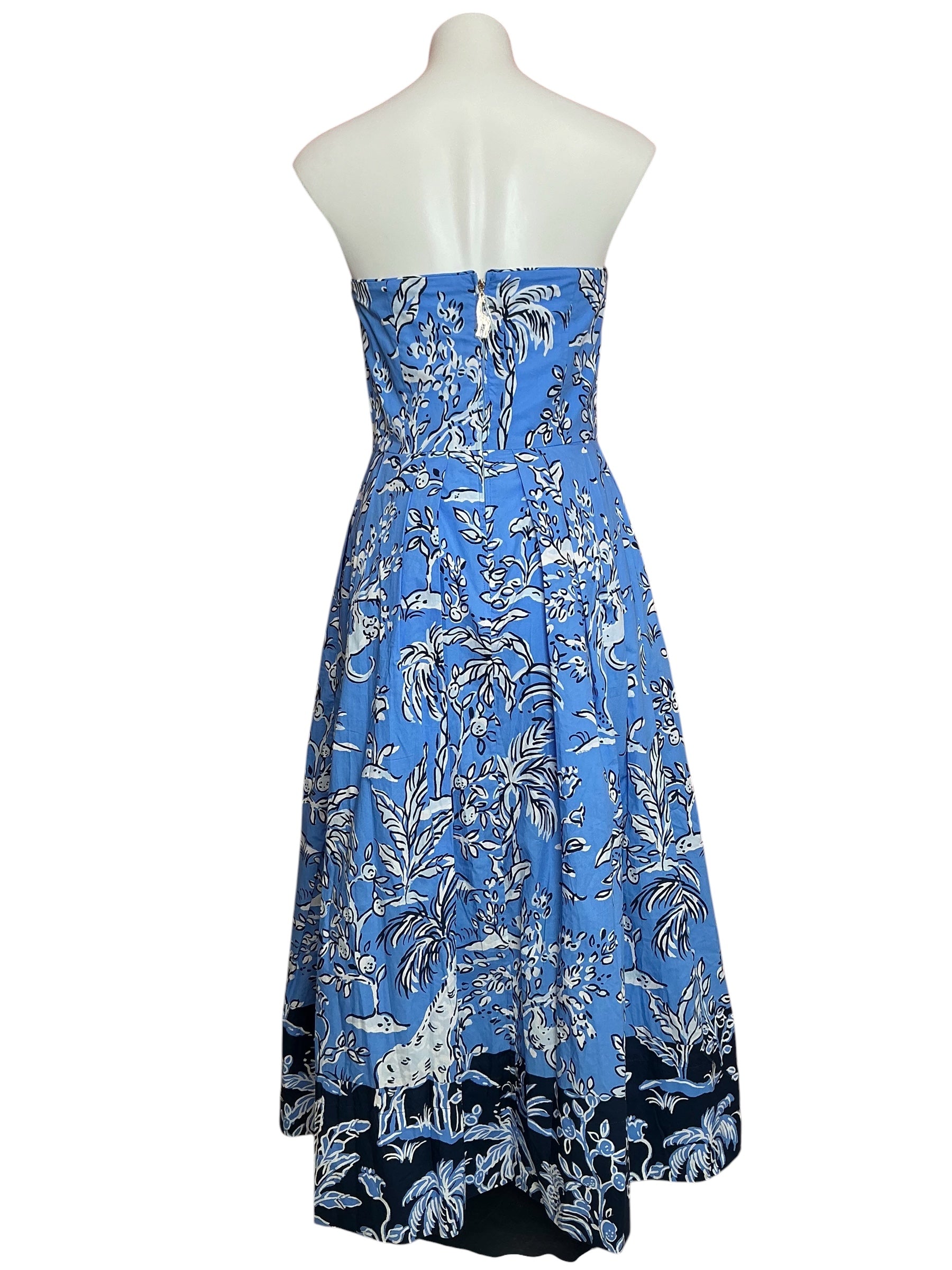 Lilly Pulitzer NWT Kenni Midi Dress Sunwashed Blue Oversized Tall Tales Engineered - Size 6