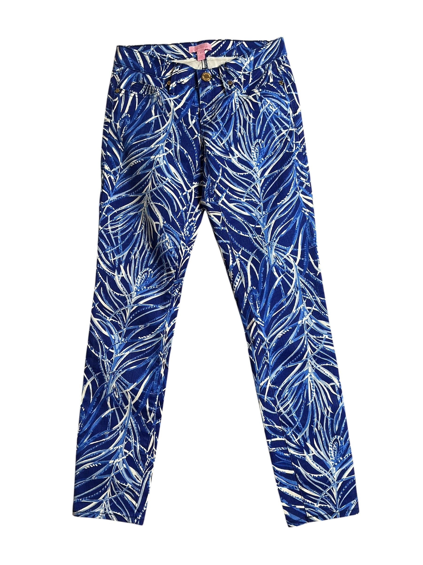Lilly Pulitzer NWT South Ocean Skinny Crop - Twilight Blue Early Riser - Size 0