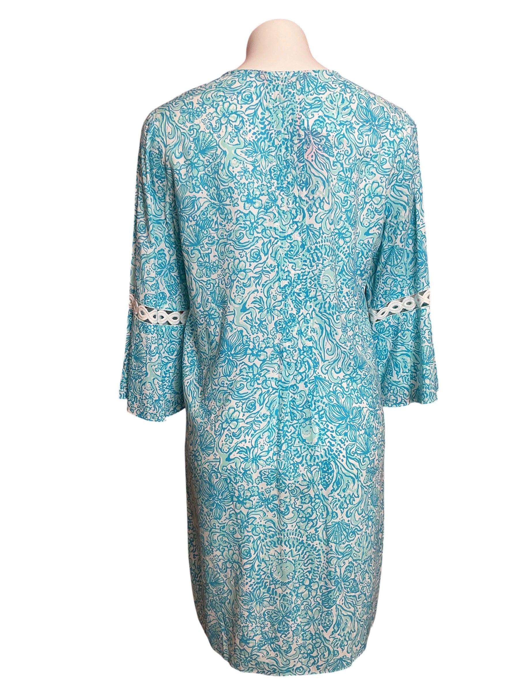 Lilly Pulitzer NWT Hollie 3/4 Sleeve Tunic Resort White Took Me By Sunrise - Size M