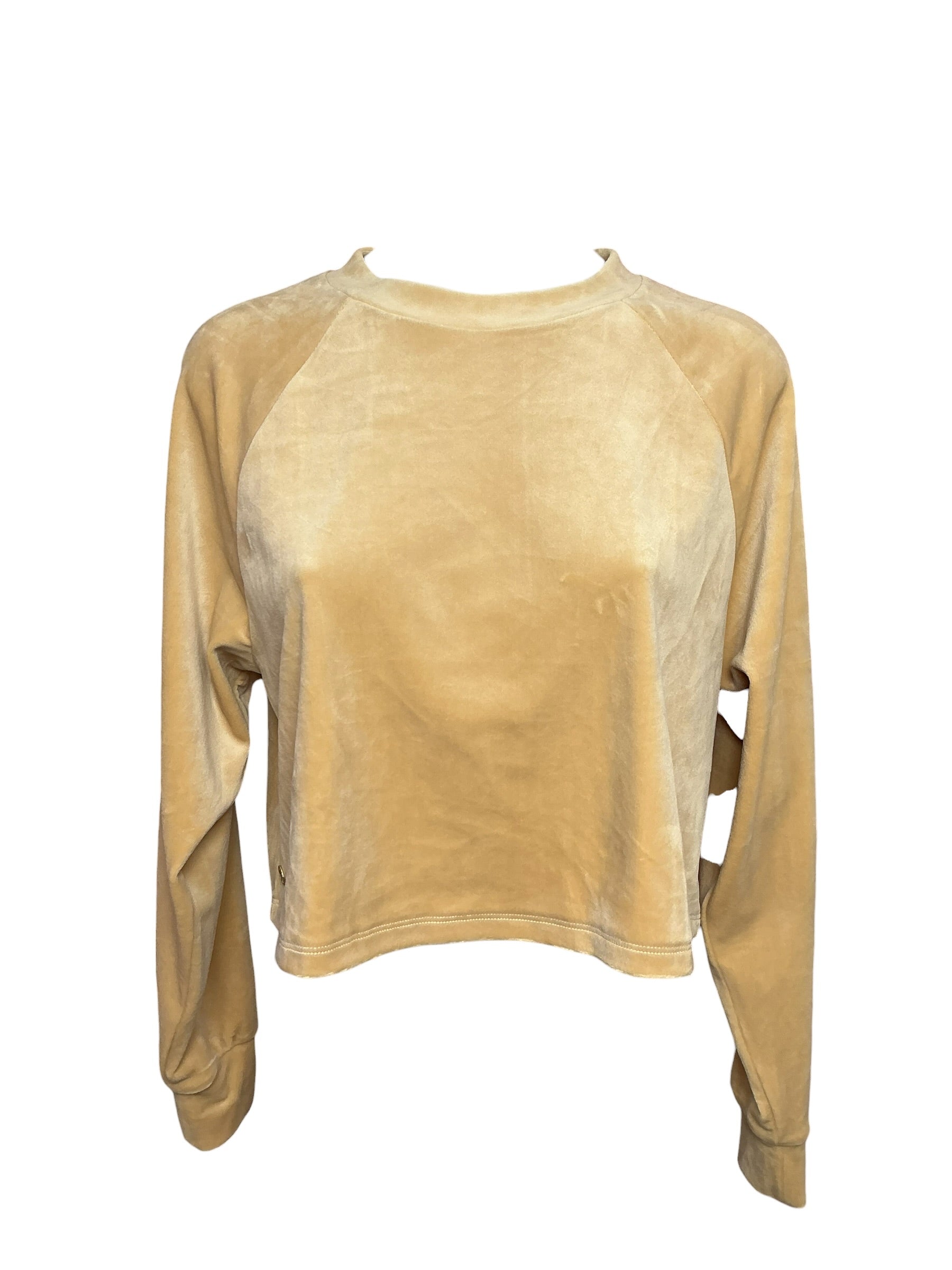 Lilly Pulitzer Zelek Velour Pullover - Sand Bar Cropped Crew Neck Pullover - Size S