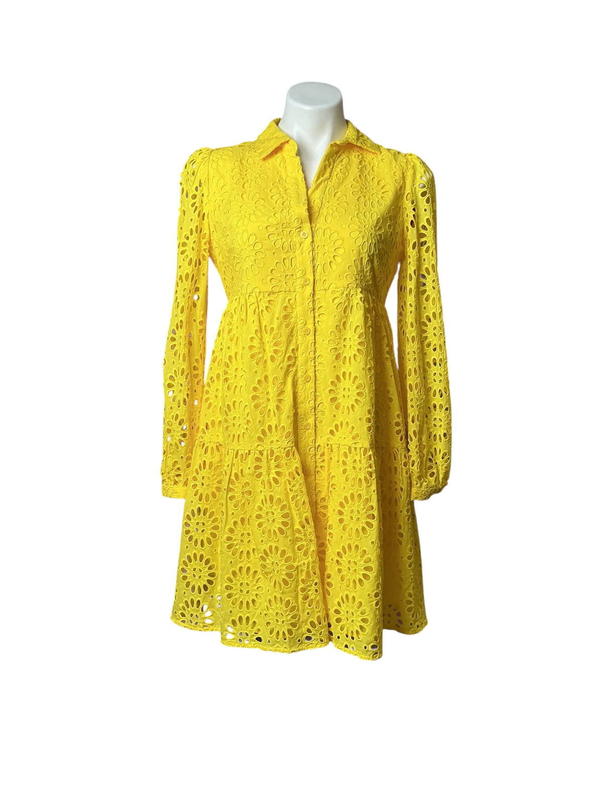 Lilly Pulitzer NWT Kenna Dress Resort Yellow Oversized Pinwheel Yellow - Size 2