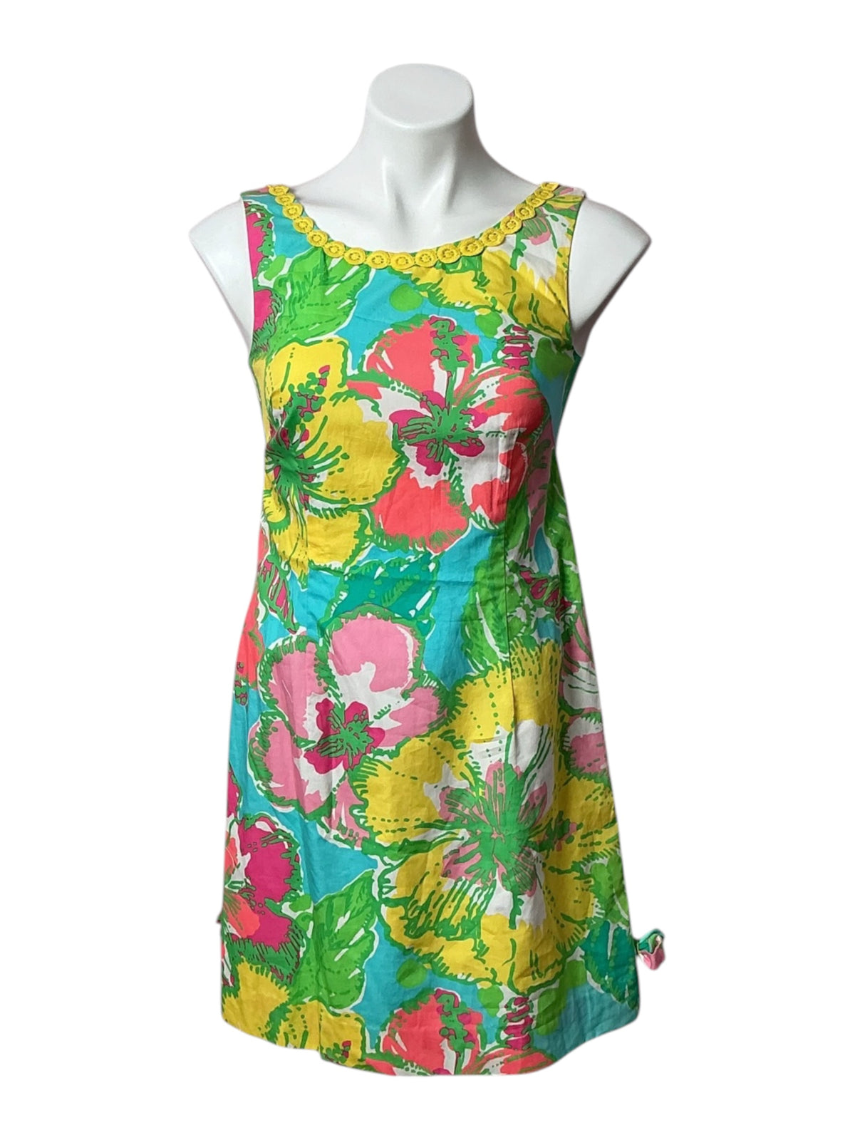 Lilly Pulitzer Delia Shift Dress Shorely Blue Big Flirt - Size 0