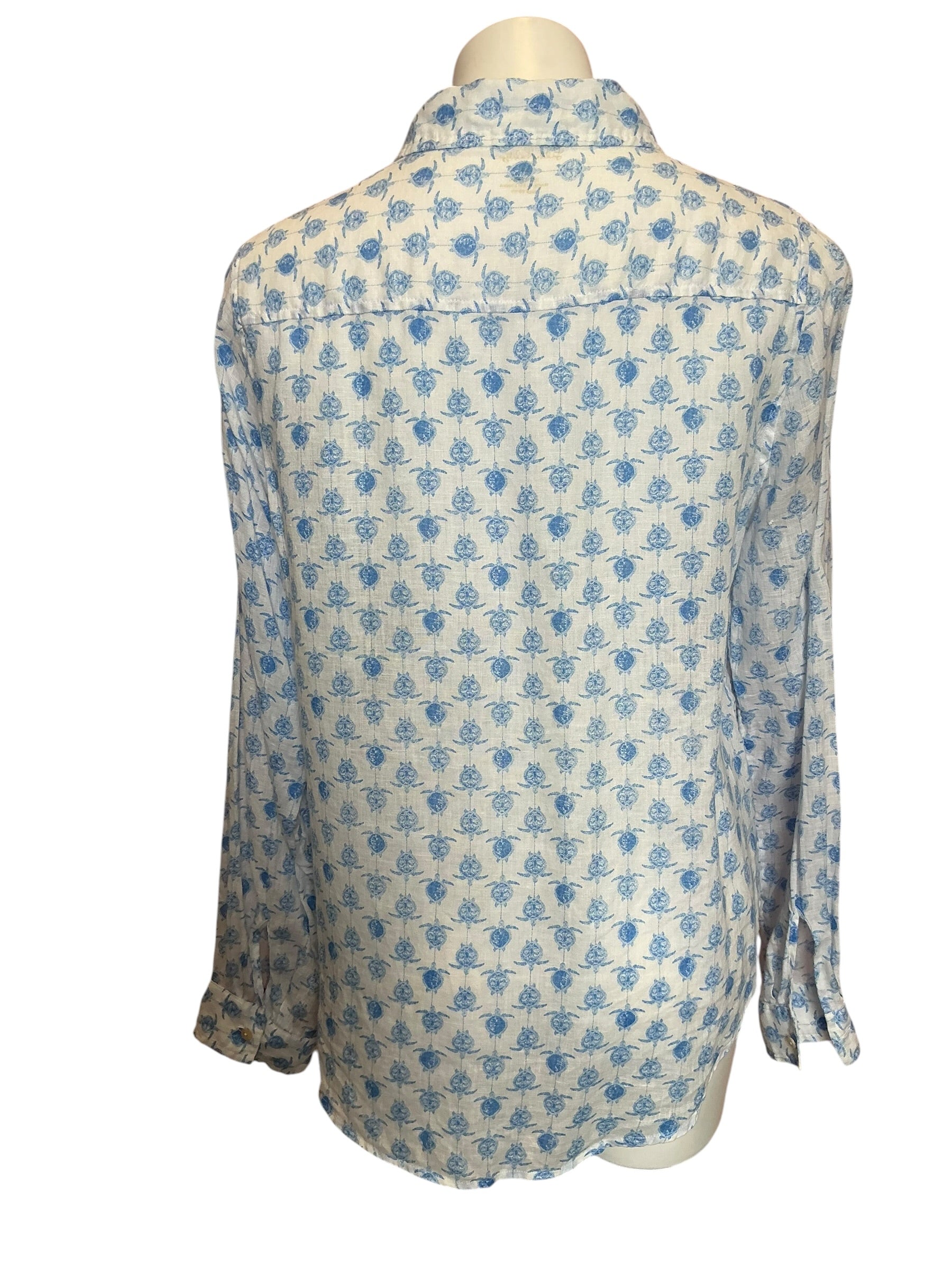 Lilly Pulitzer Sea View Button Down Toe to Toe - Size M
