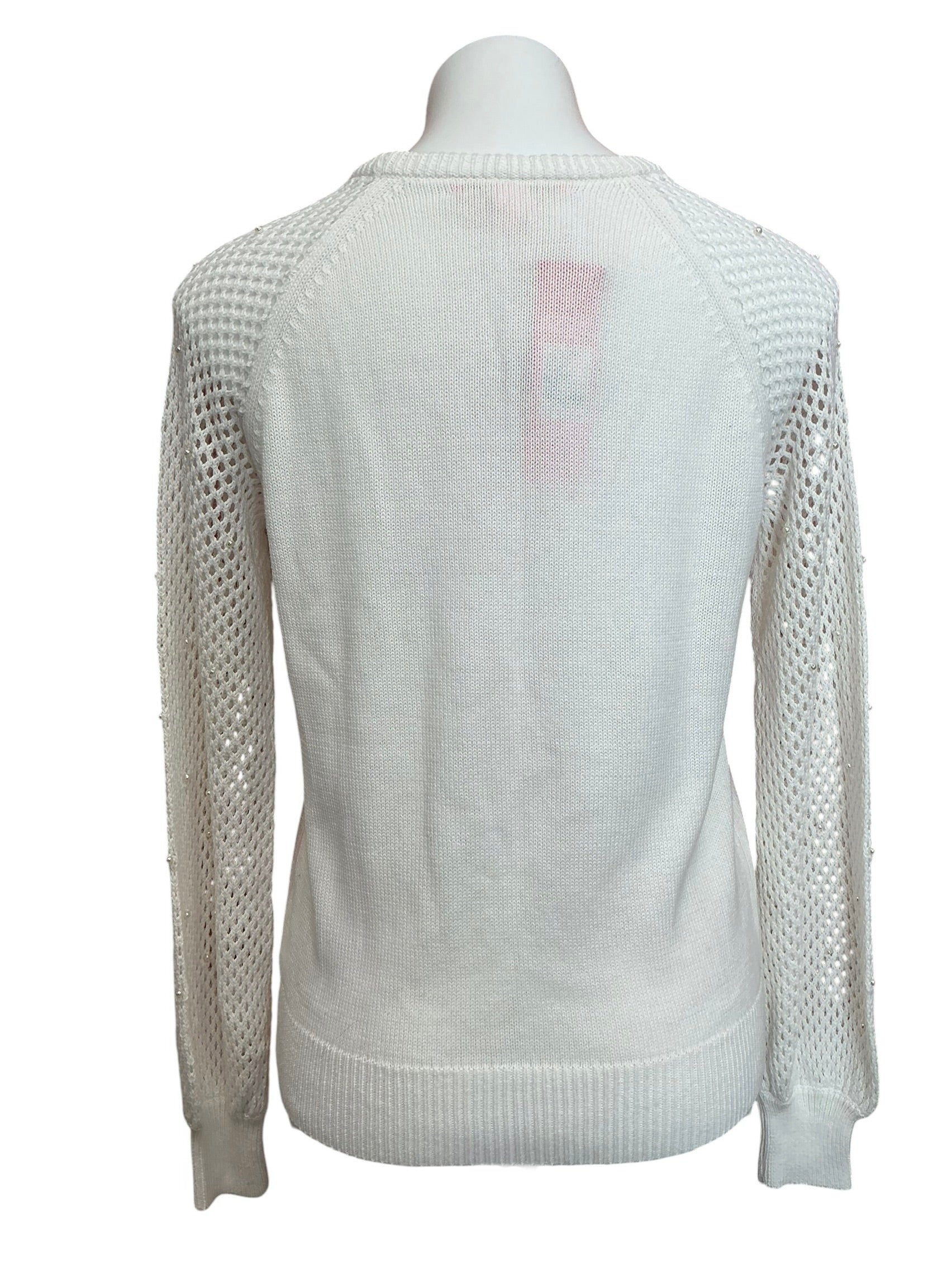 Lilly Pulitzer NWT Faira Sweater Resort White Pearl Blossom Embroidery - Size M
