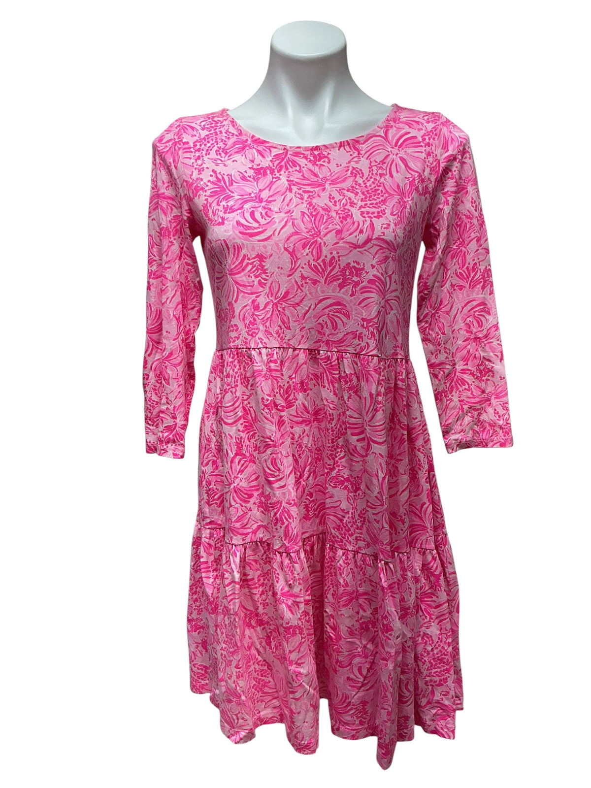 Lilly Pulitzer Geanna Swing Dress Pink Blossom Foxy Llama - Size S