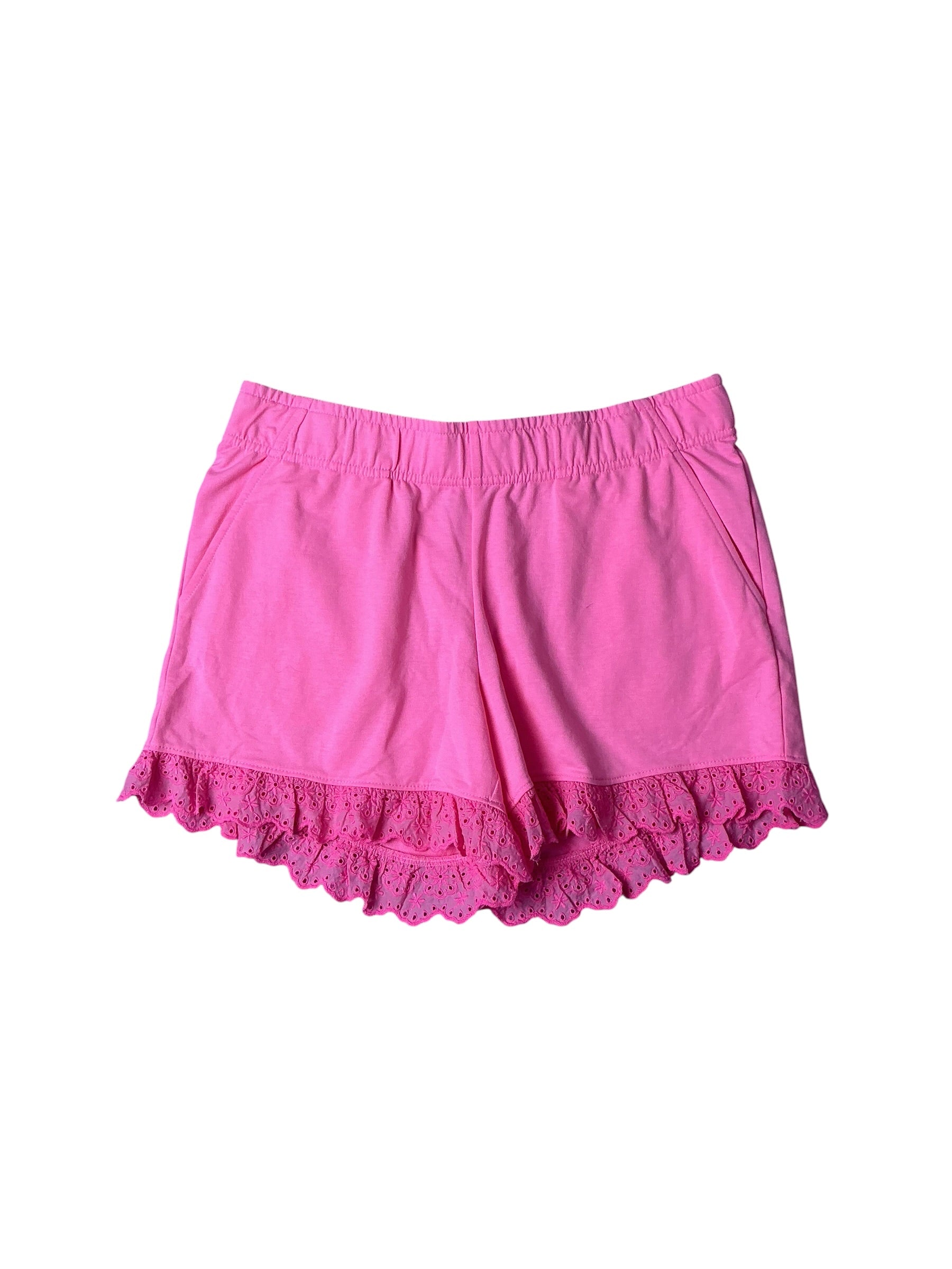 Lilly Pulitzer Ruffle Eyelet Knit Short Pink Shandy - Size M