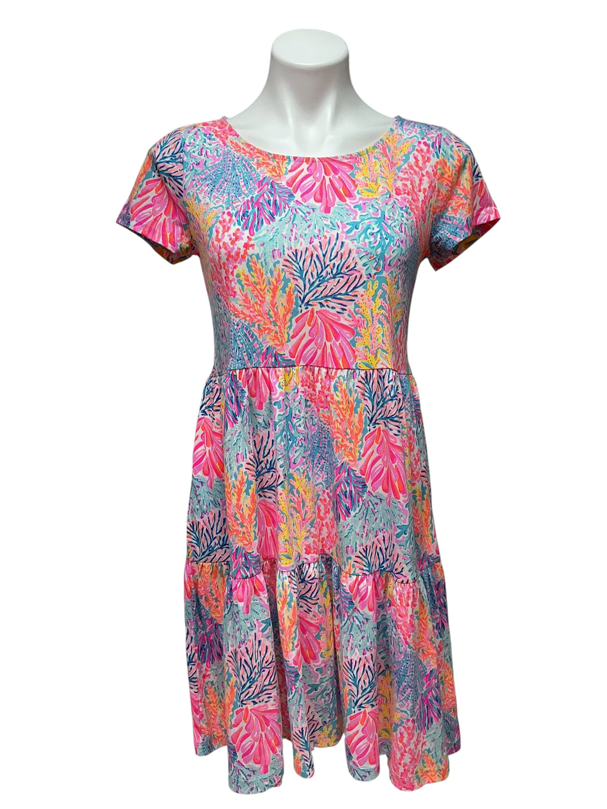 Lilly Pulitzer NWT Geanna Short Sleeve Dress Multi Splashdance - Size S