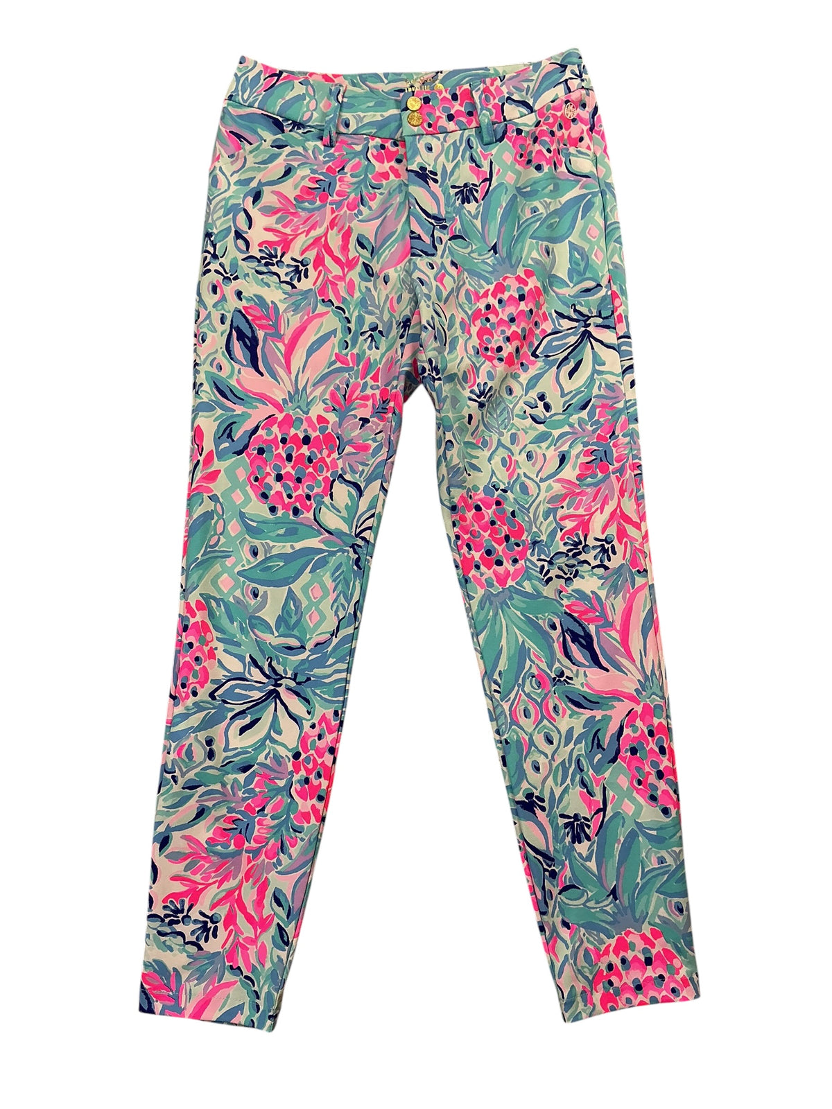 Lilly Pulitzer Cameron Pants Zanzibar Blue Party Princess - Size 4