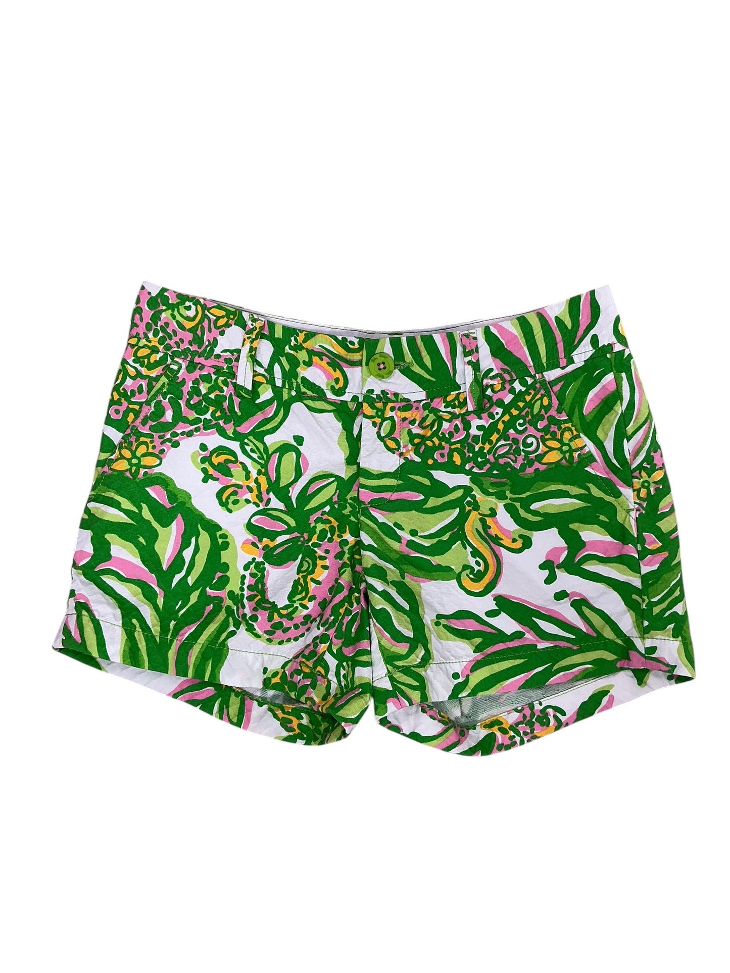 Lilly Pulitzer- Callahan Short Resort White Seeing Pink Elephants Size 0