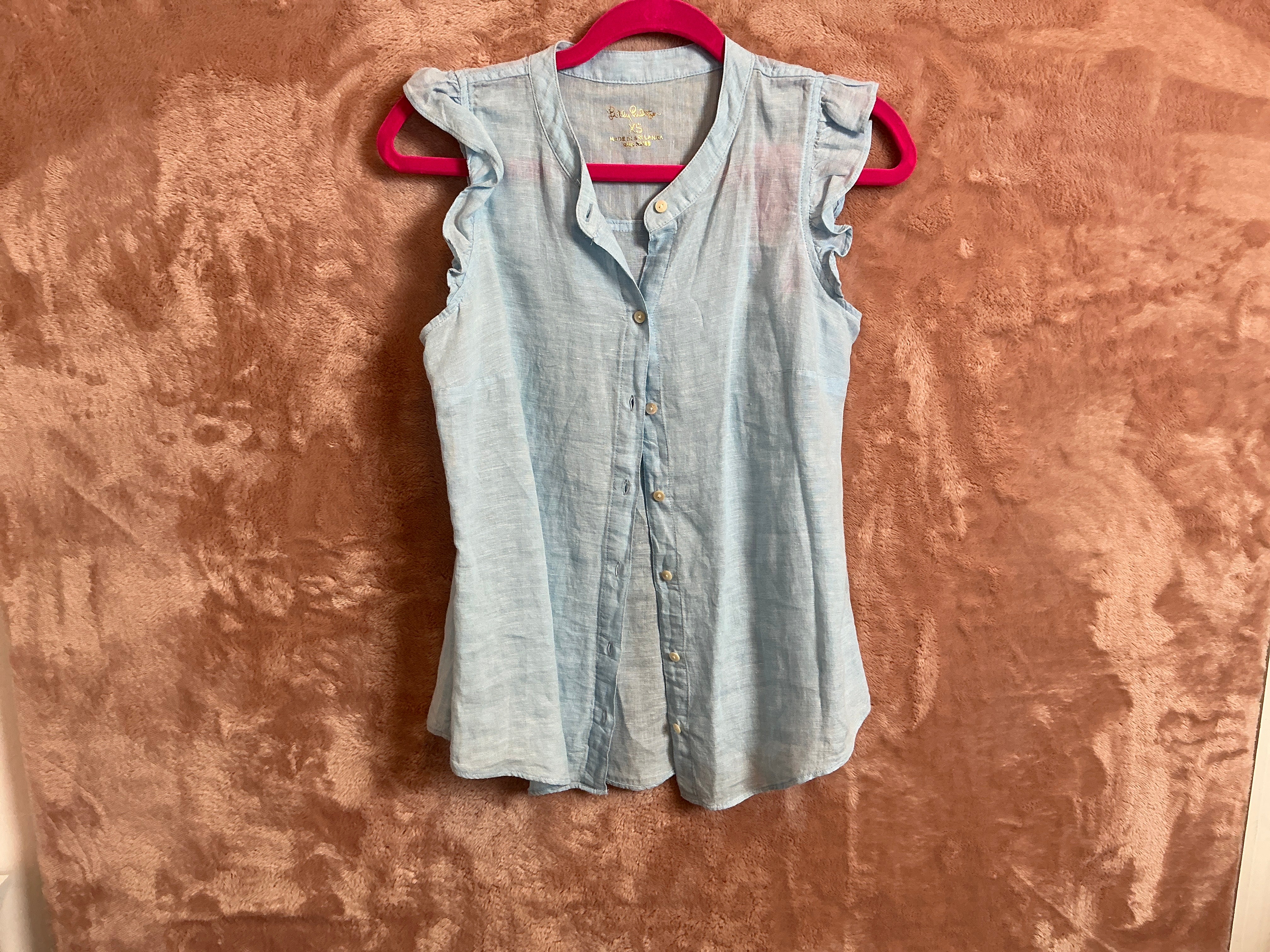 Lilly Pulitzer Top NWT - Briette Button Down - Celestial Blue X Resort - Size XS