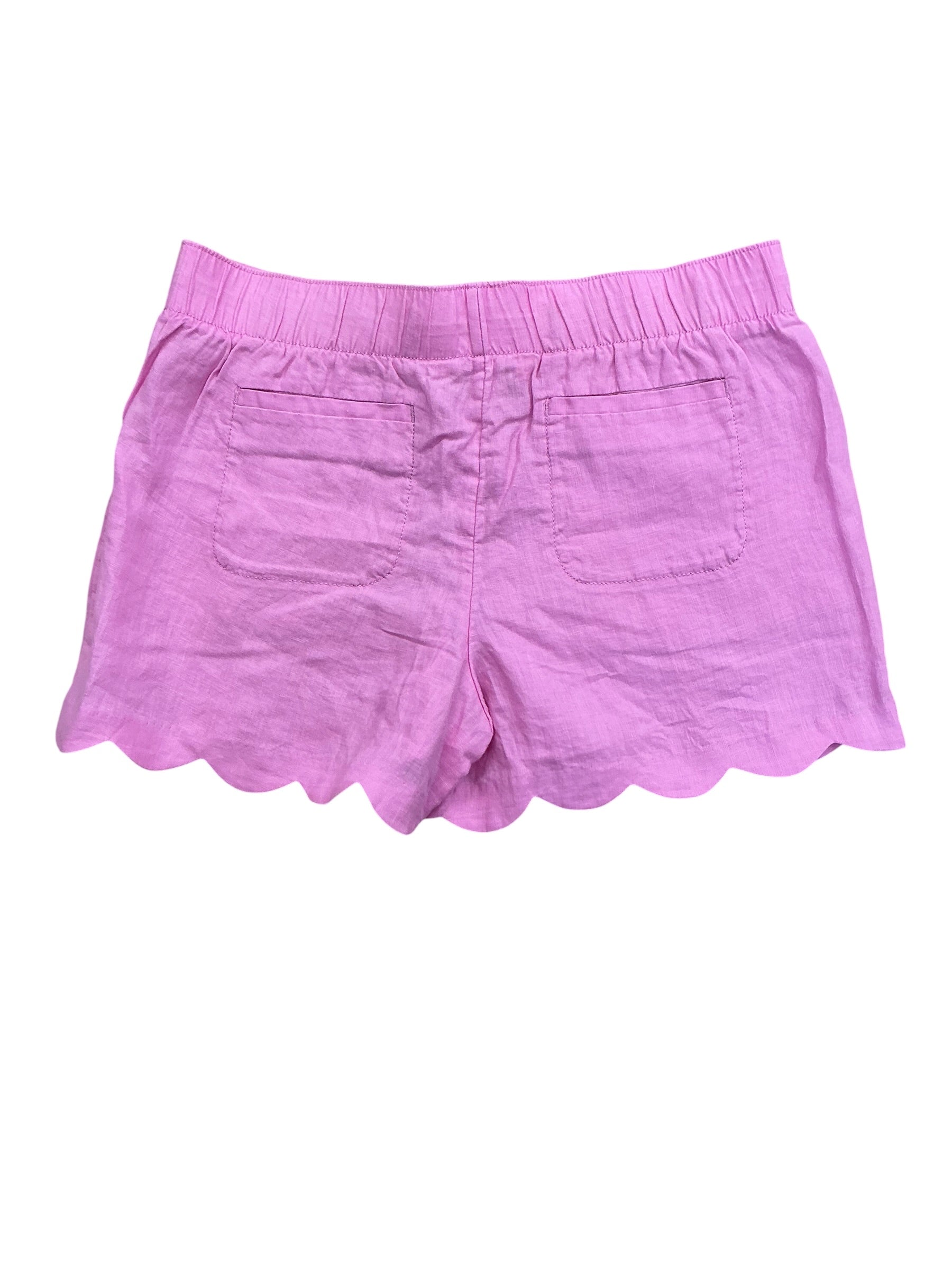Lilly Pulitzer Brea Linen Scallop Shorts Lilac Rose - Size M