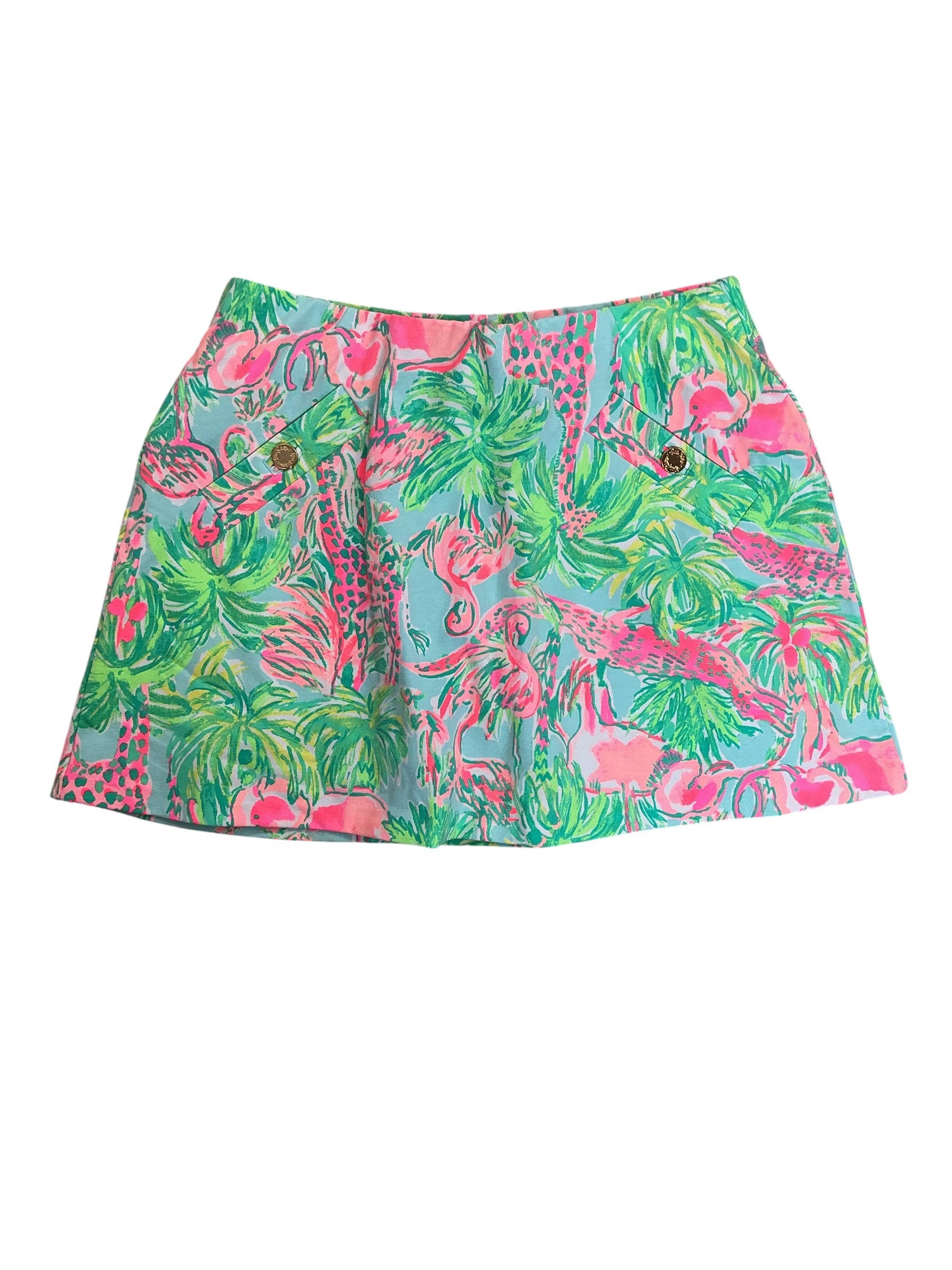 Lilly Pulitzer NWT Madison Skort Seasalt Blue On Parade - Size S