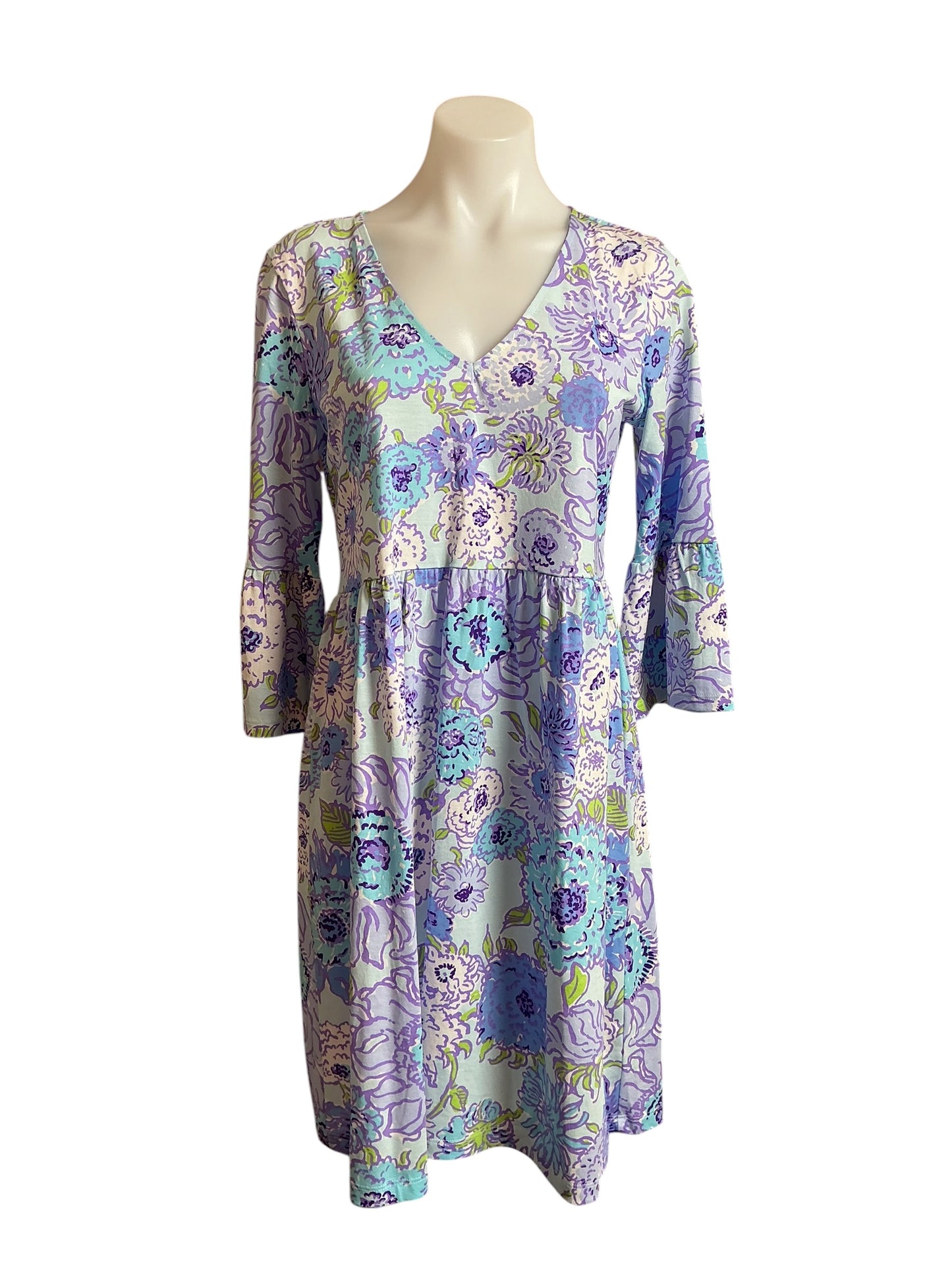 Lilly Pulitzer NWT Jannie V-Neck 3/4 Sleeve Multi Let It Gogh - Size S