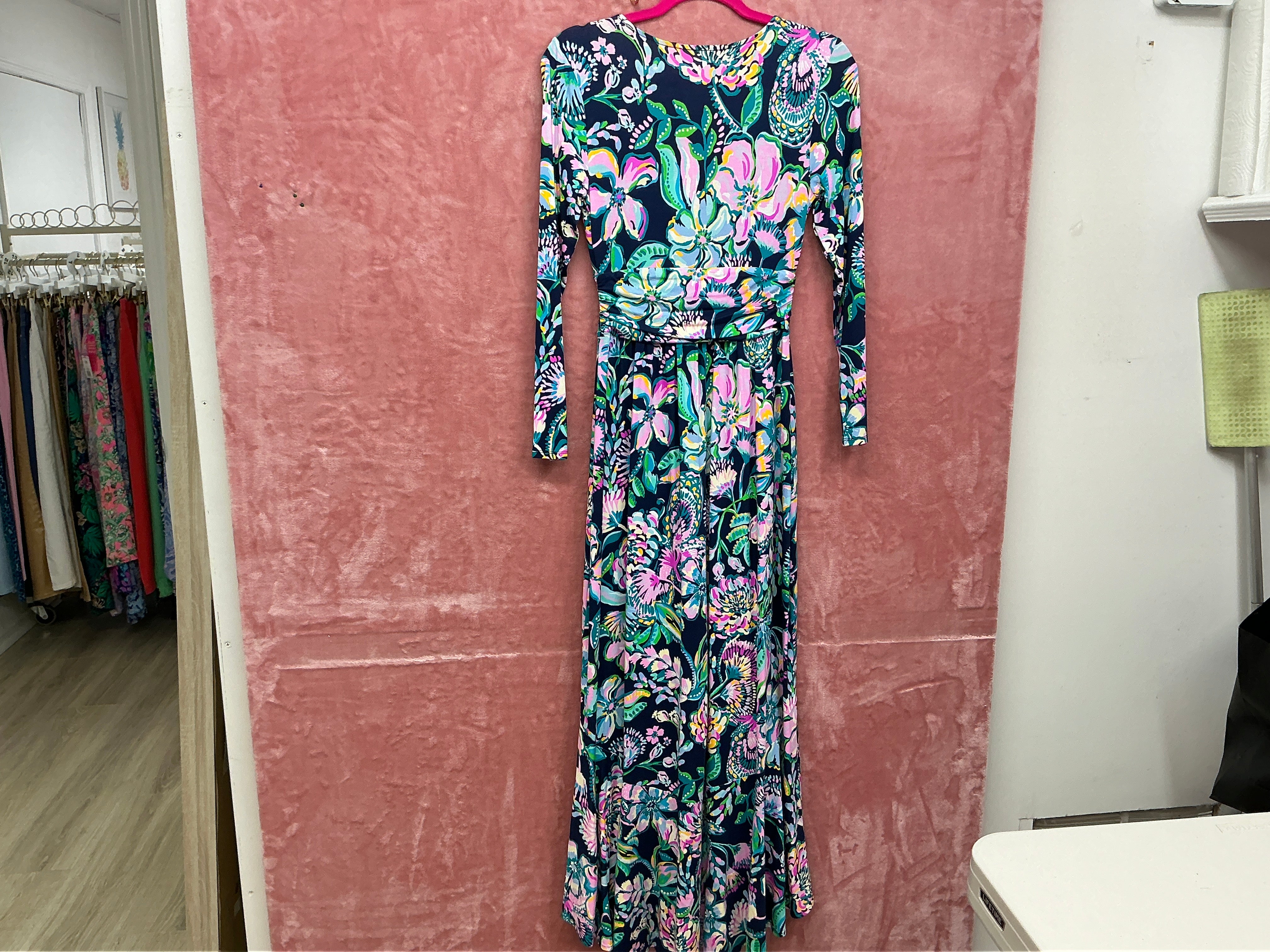 Lilly Pulitzer Montague Maxi Dress NWT, High Tide Navy, She’s Got Sol Size XS
