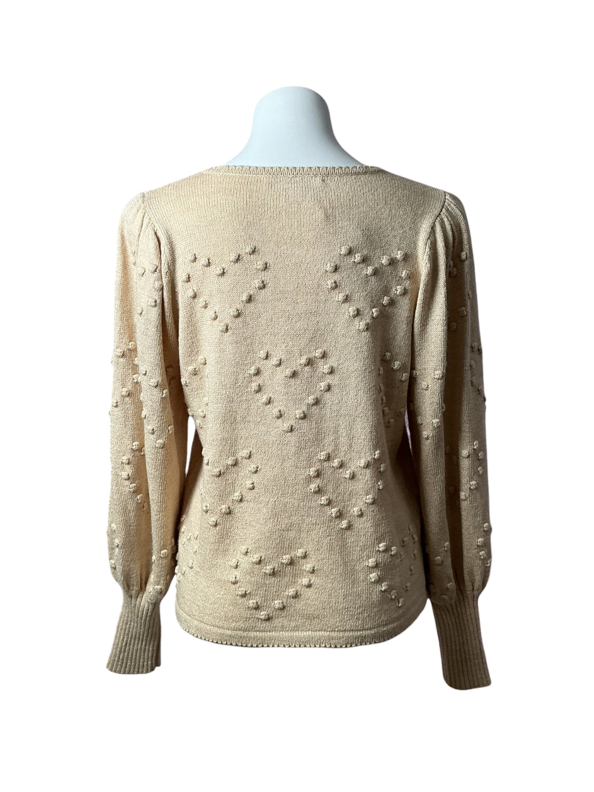 Lilly Pulitzer Kippa Sweater Heathered Sand Bar Metallic - Size M