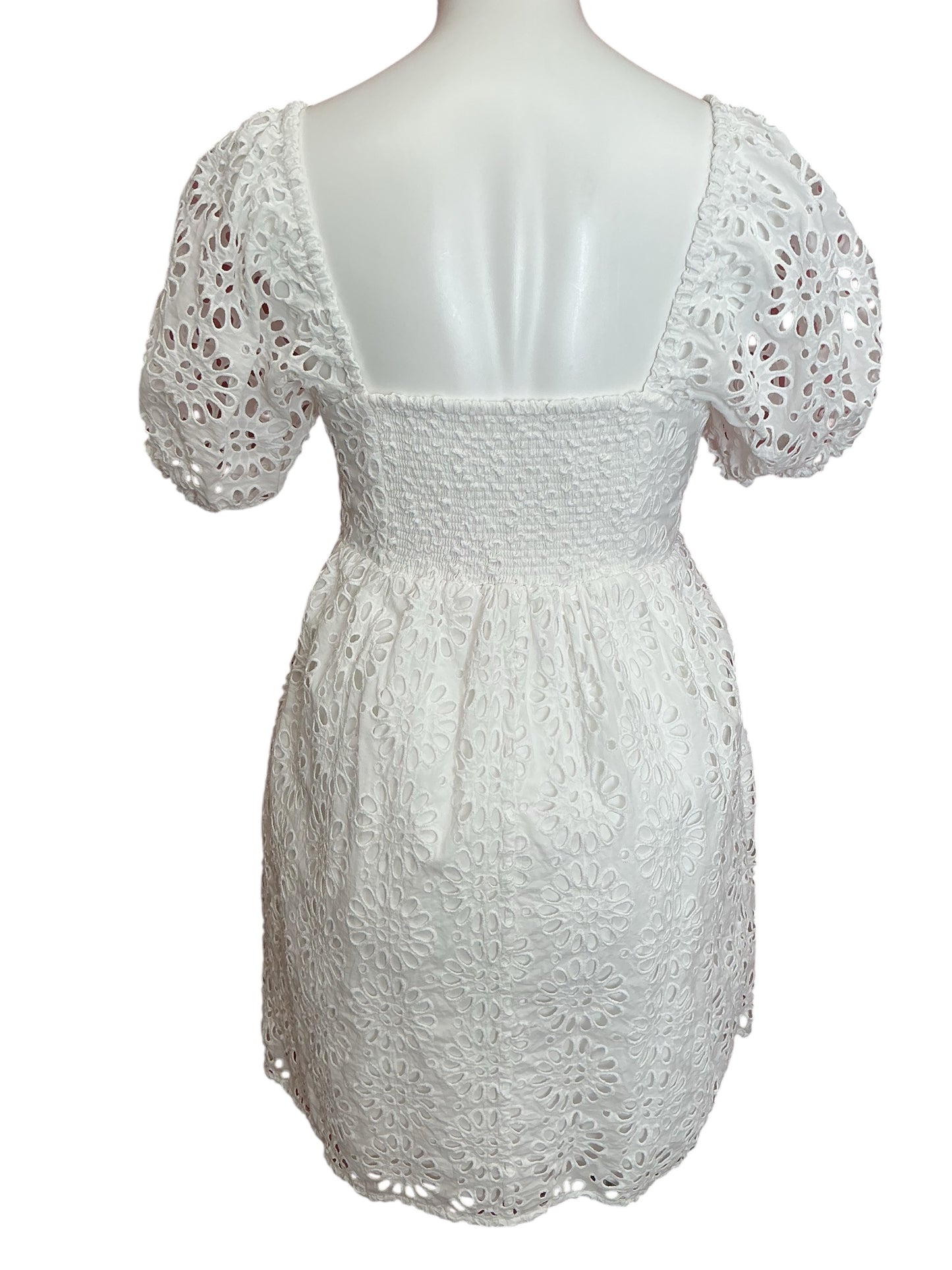 Lilly Pulitzer Kay Short Sleeve Eyelet Dress Resort White - Size 4