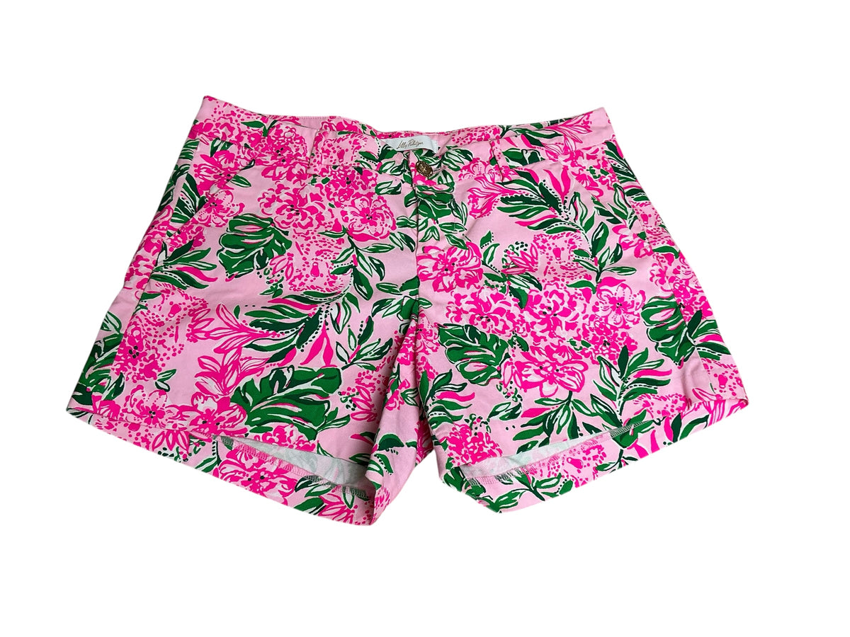 Lilly Pulitzer Callahan 5" Stretch Short Conch Shell Pink Koala La La - Size 8