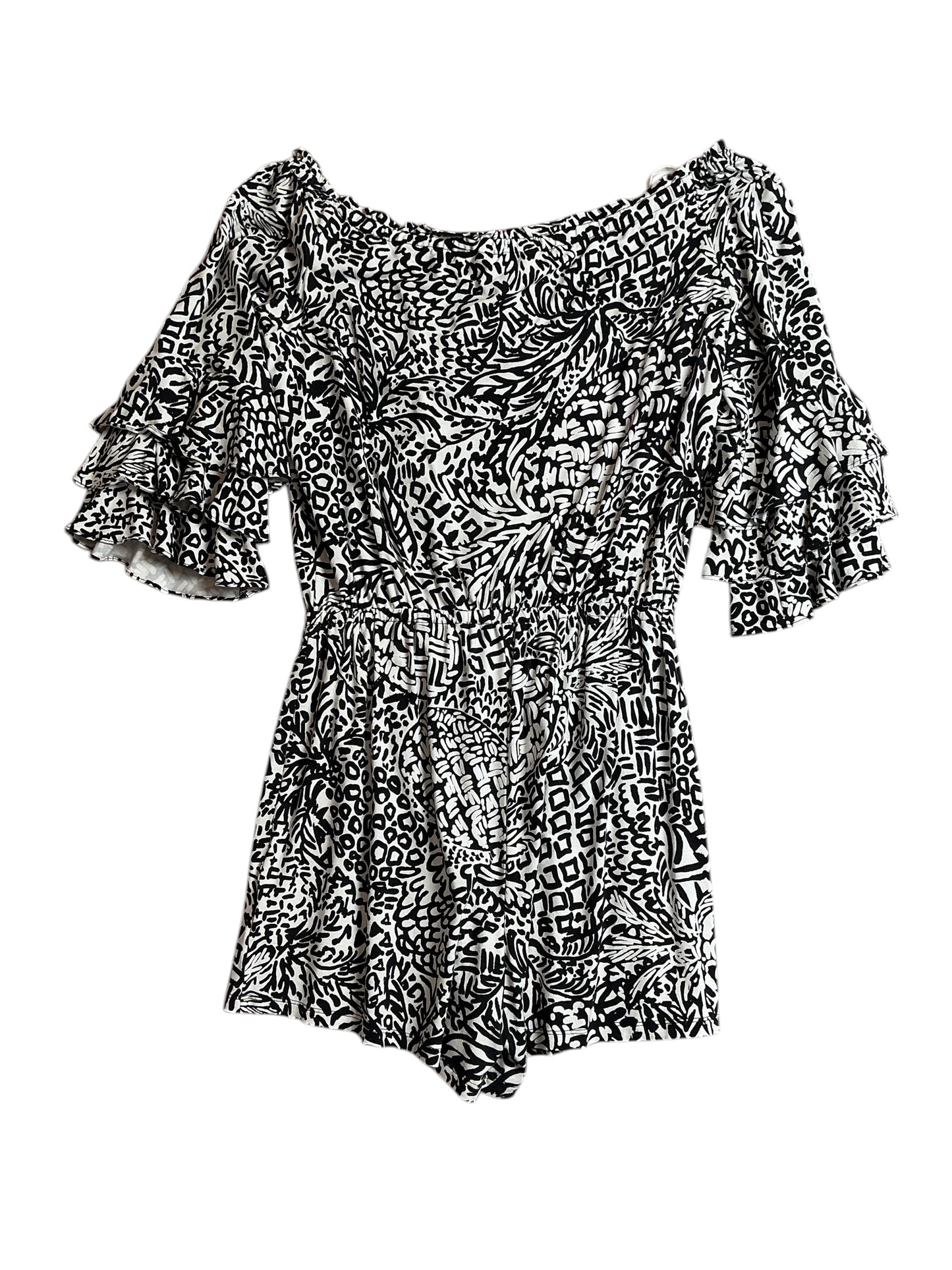 Lilly Pulitzer Calia Romper - Onyx Home Slice - Size M