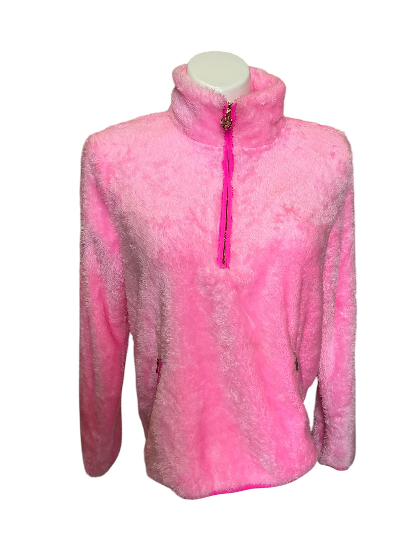 Lilly Pulitzer Keala Sherpa Popover Mandevilla Baby Pink - Size L