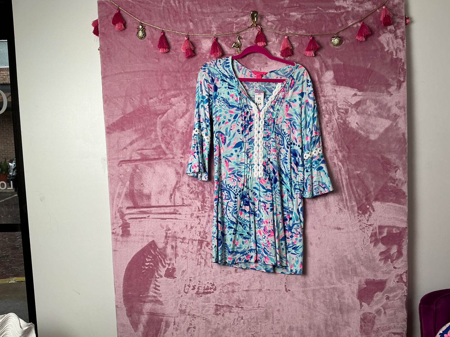 Lilly Pulitzer Hollie Tunic Dress - Breakwater T Party Wave - Size XS