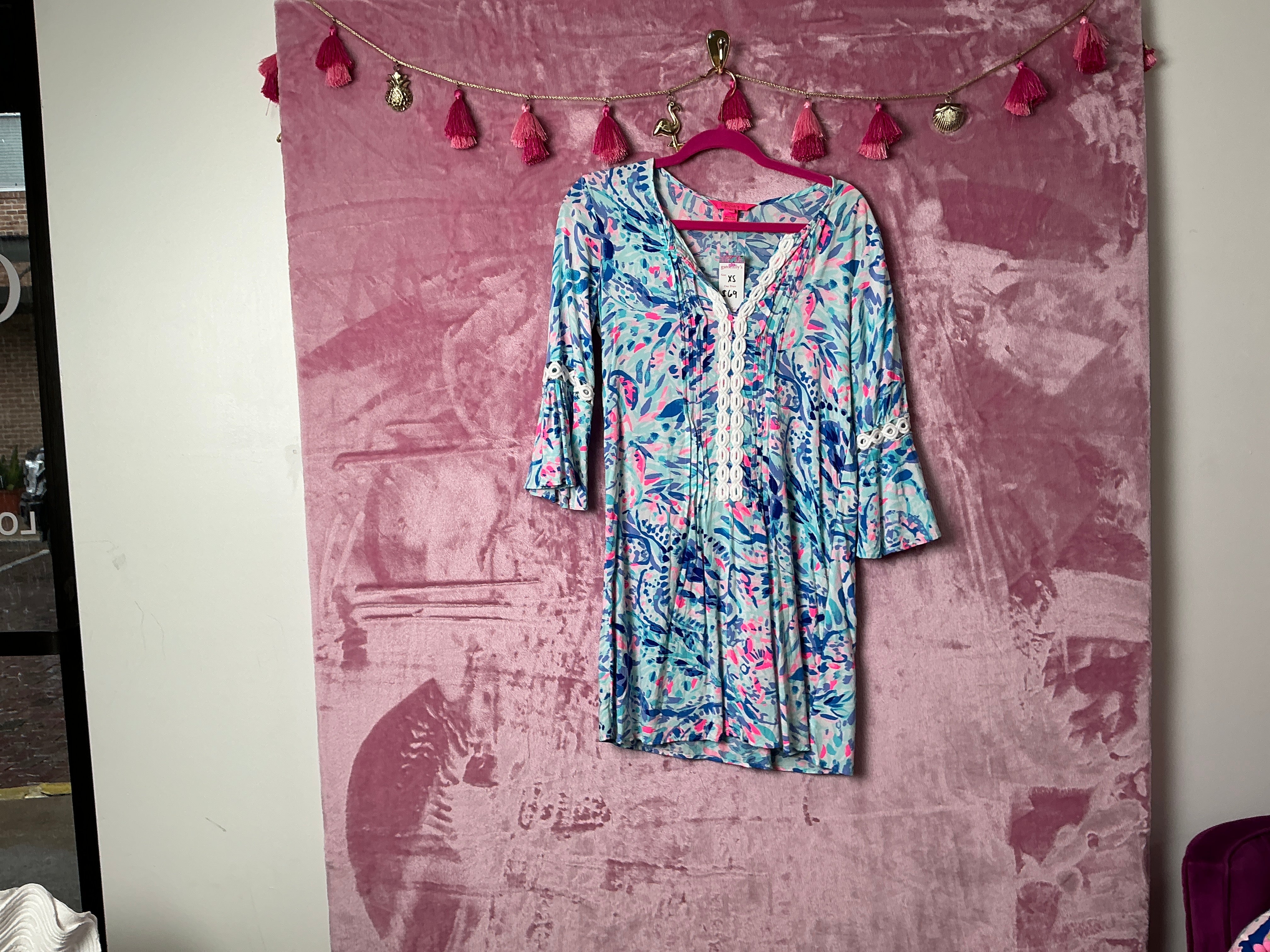 Lilly Pulitzer Hollie Tunic Dress - Breakwater T Party Wave - Size XS