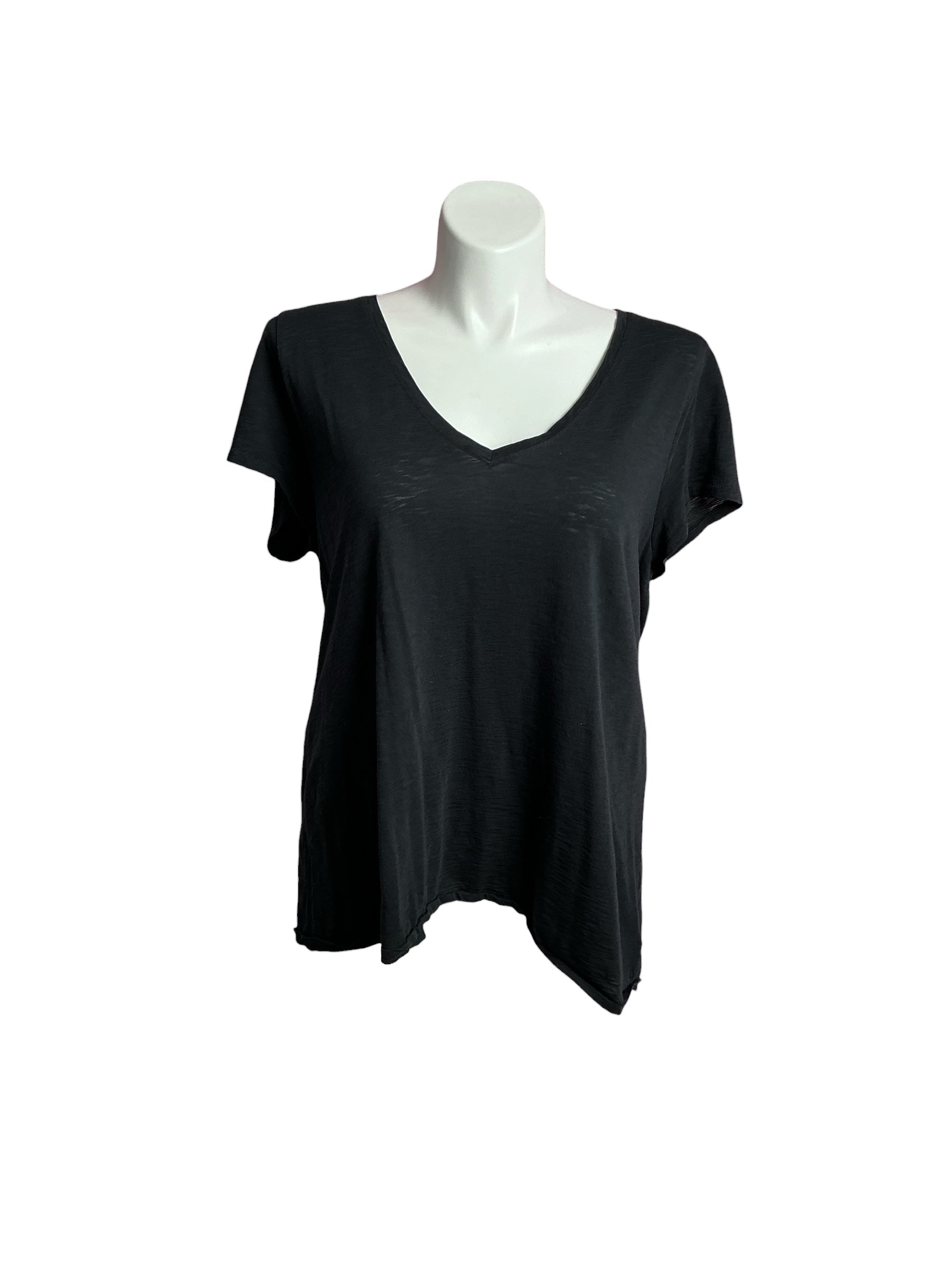 Lilly Pulitzer- Etta V-Neck Top Onyx Black Size XXL
