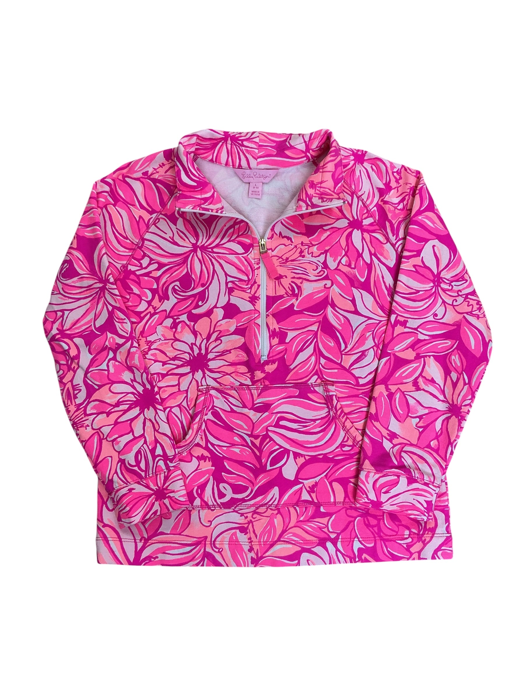 Lilly Pulitzer Kids Girls Skipper Popover Top Pawsitive Cattitude - Size L 8-10