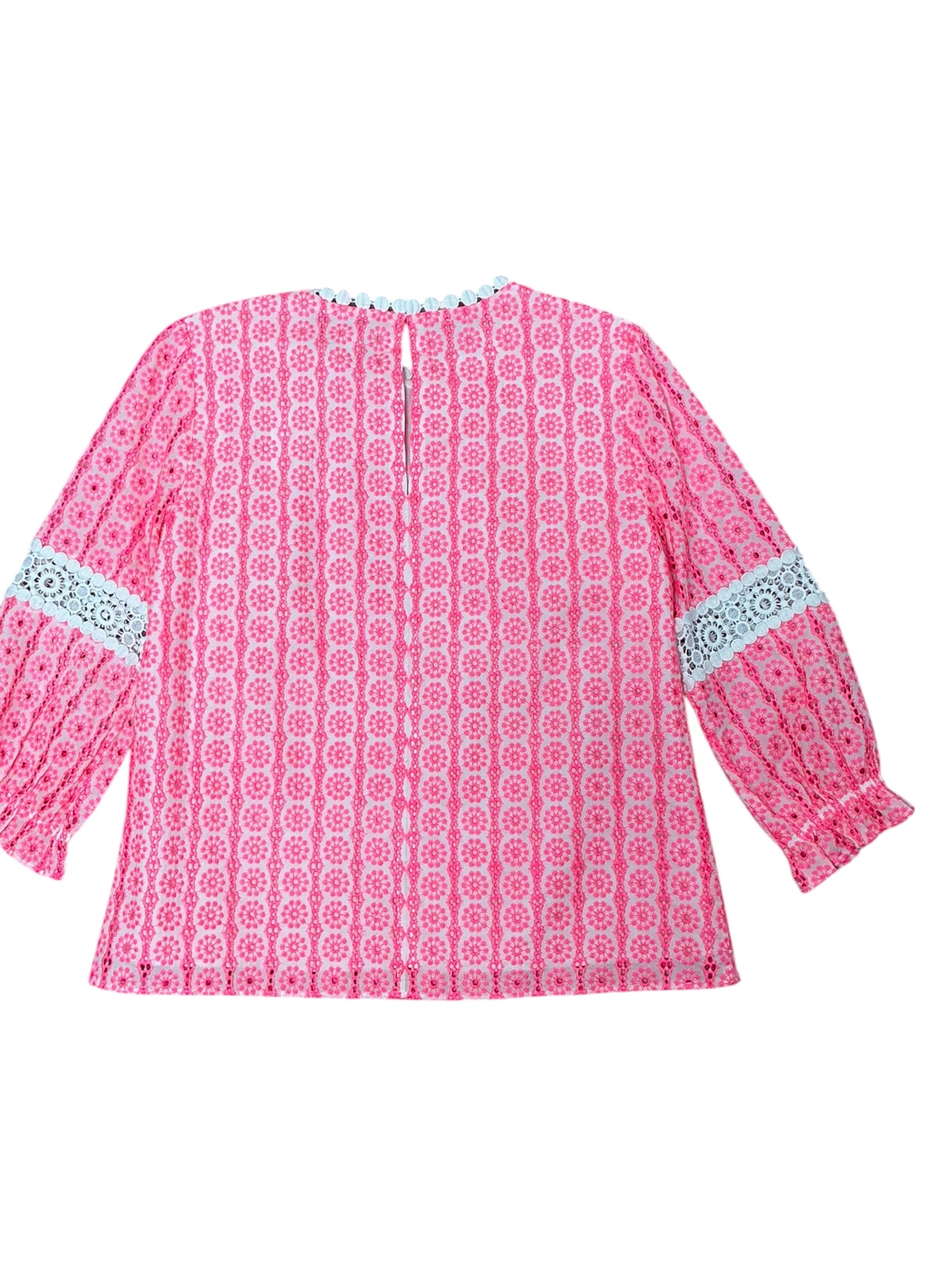 Lilly Pulitzer Jourdana Top - Lilly’s Coral Starburst Eyelet - Size 2
