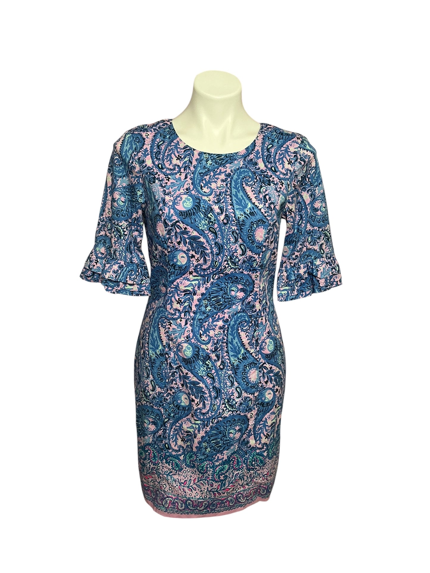 Lilly Pulitzer Fiesta Stretch Shift Dress Hello Sunshine - Size 2