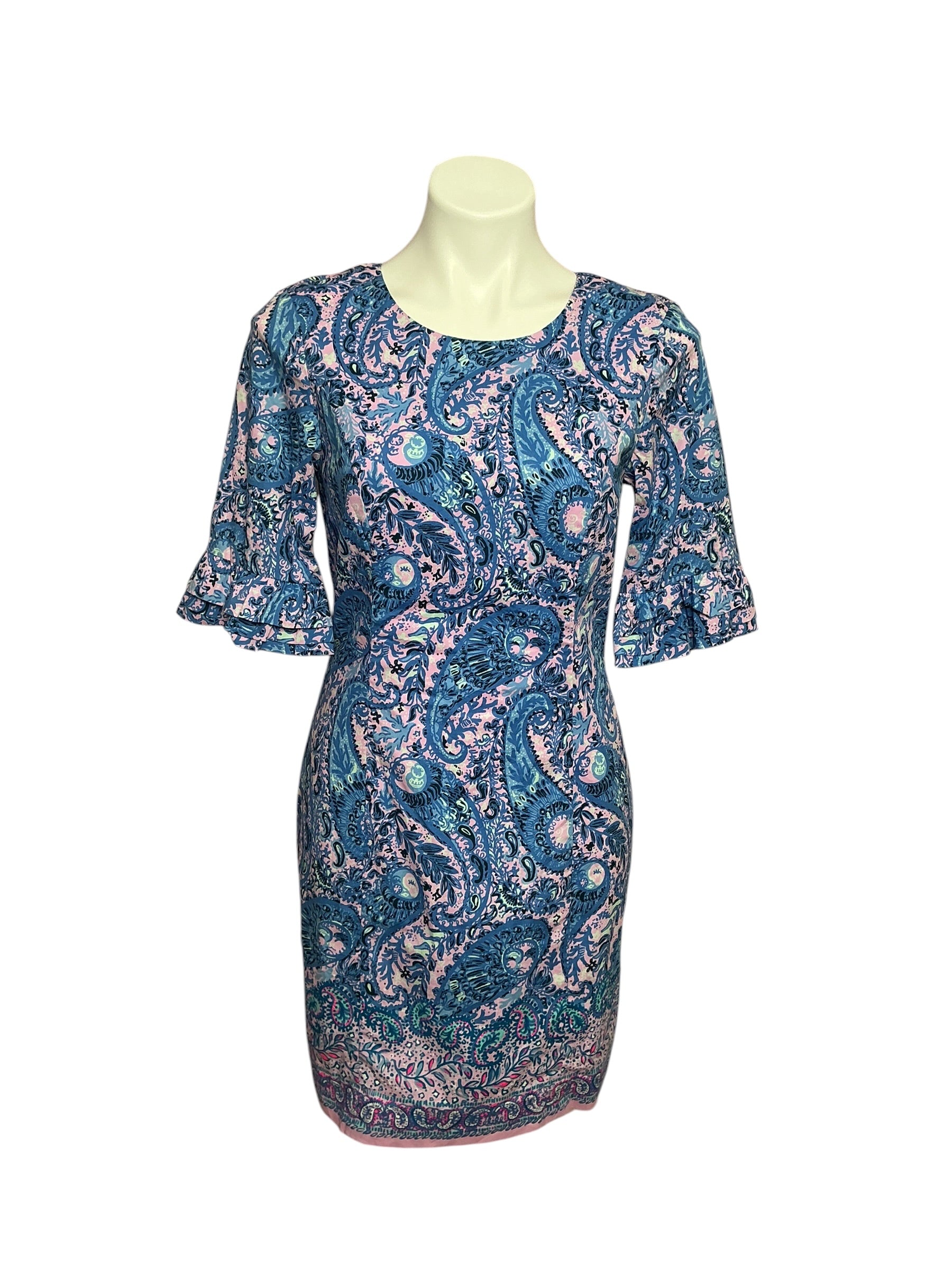 Lilly Pulitzer Fiesta Stretch Shift Dress Hello Sunshine - Size 2
