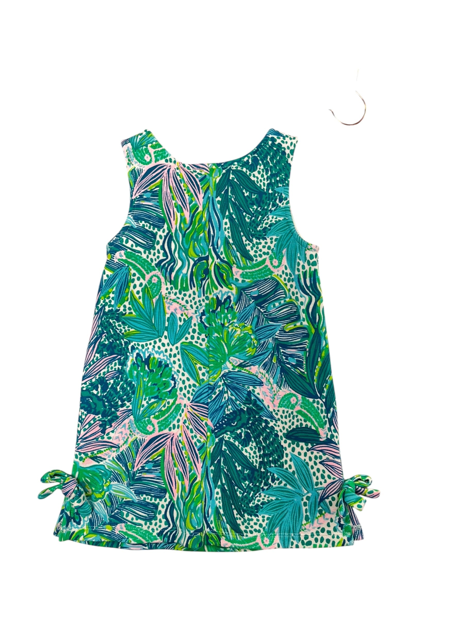 Lilly Pulitzer Girls Little Lilly Knit Shift - Botanical Green Holiday In The Sun - Size XS 2-3