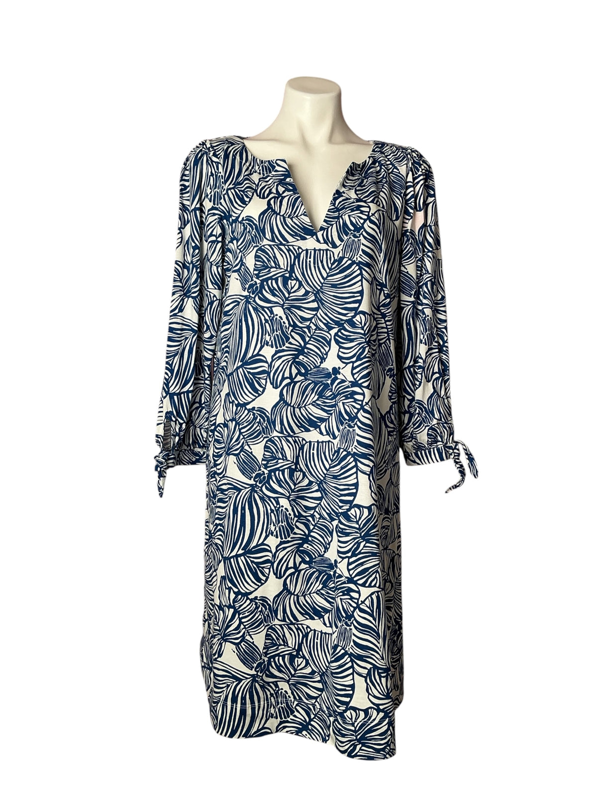 Lilly Pulitzer Cath Dress Aegean Navy Beach Path - Size L