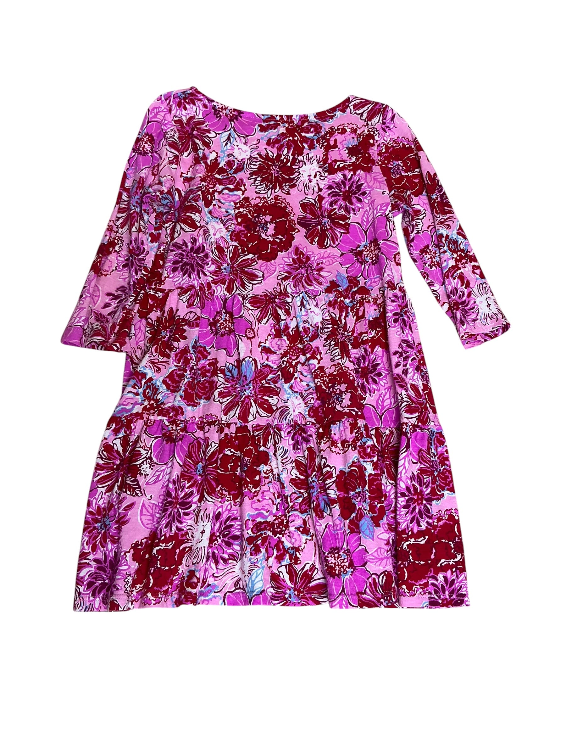 Lilly Pulitzer Girls Mini Geanna Dress Lilac Thistle In The Wild Flowers - Size M