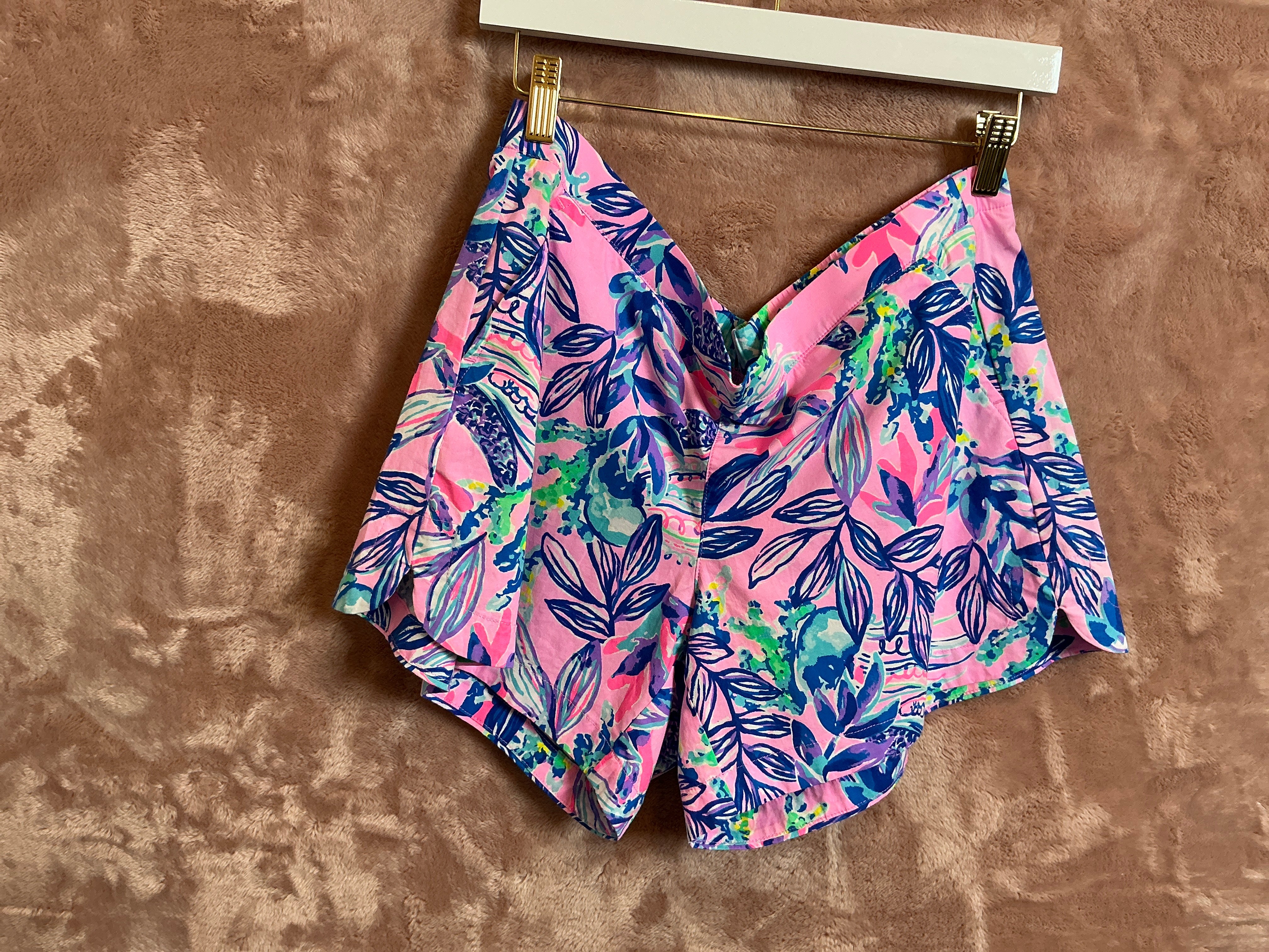 Lilly Pulitzer Short NWT - Ocean View Short - Lilac Rose - Just A Lil Jelly - Size L