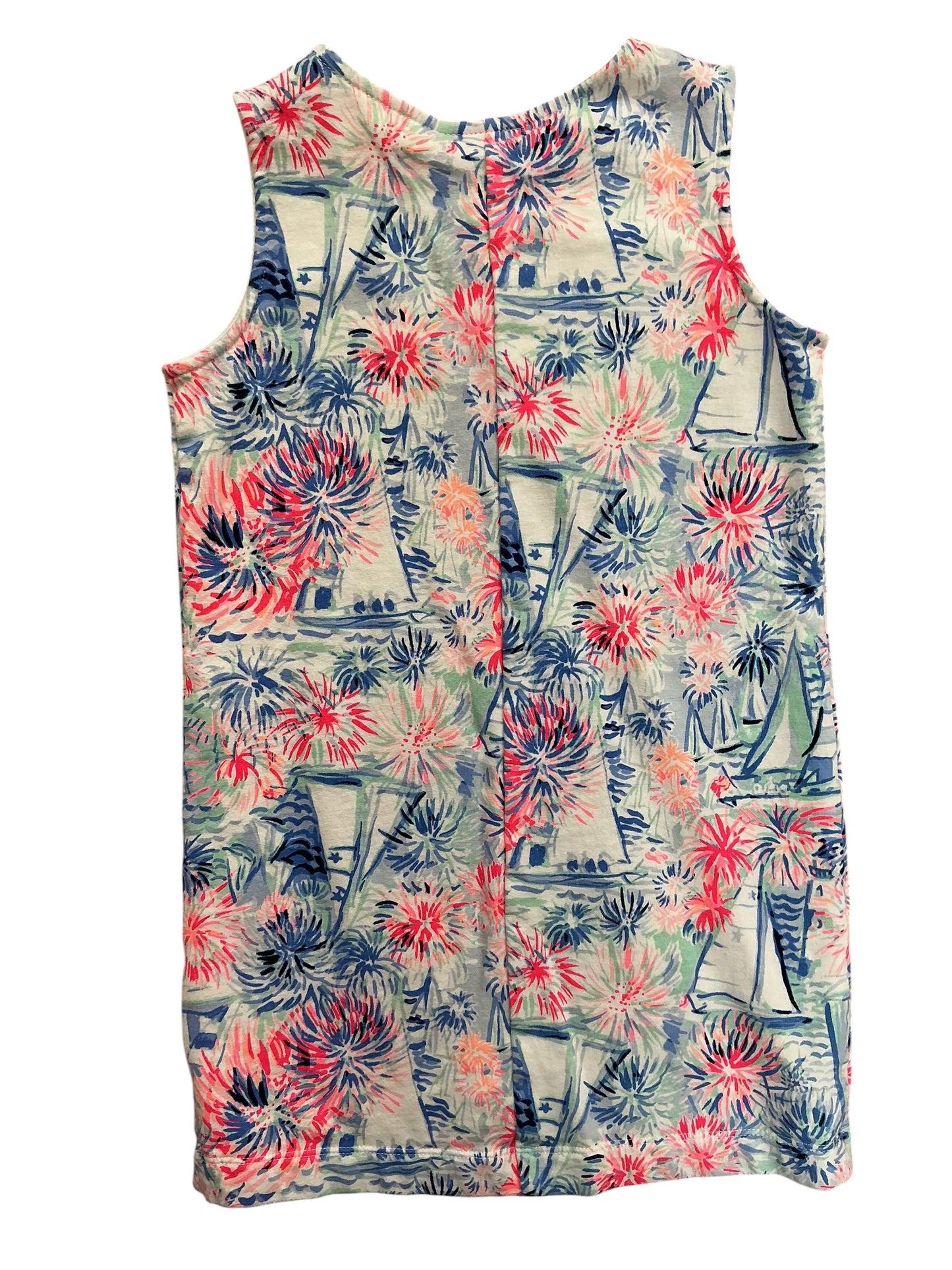 Lilly Pulitzer Kids Girls Mini Harper Shift Dress Sea To Shining Sea - Size S 4-5