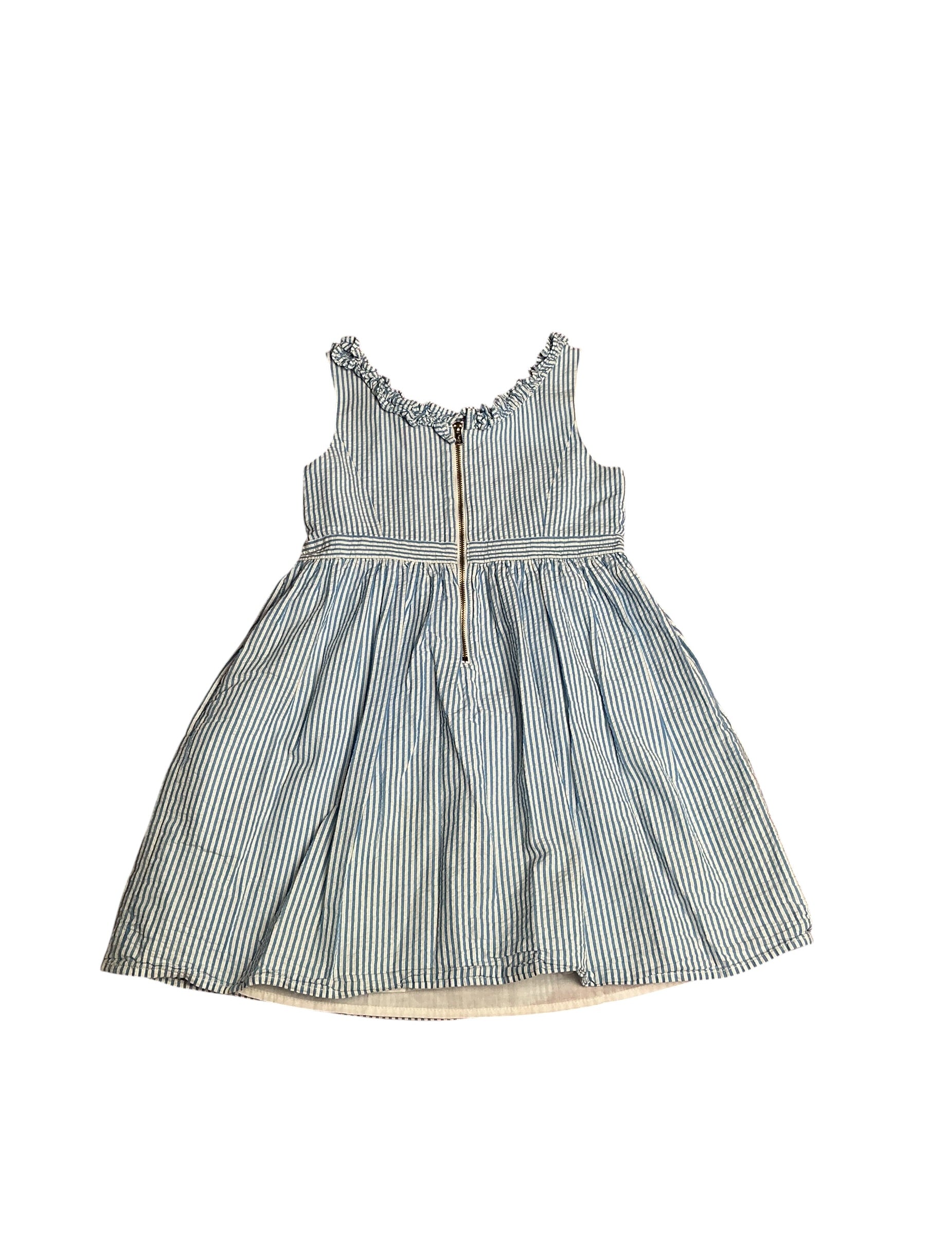 Lilly Pulitzer- Girls Georgina Dress Coastal Blue Seersucker Size 10