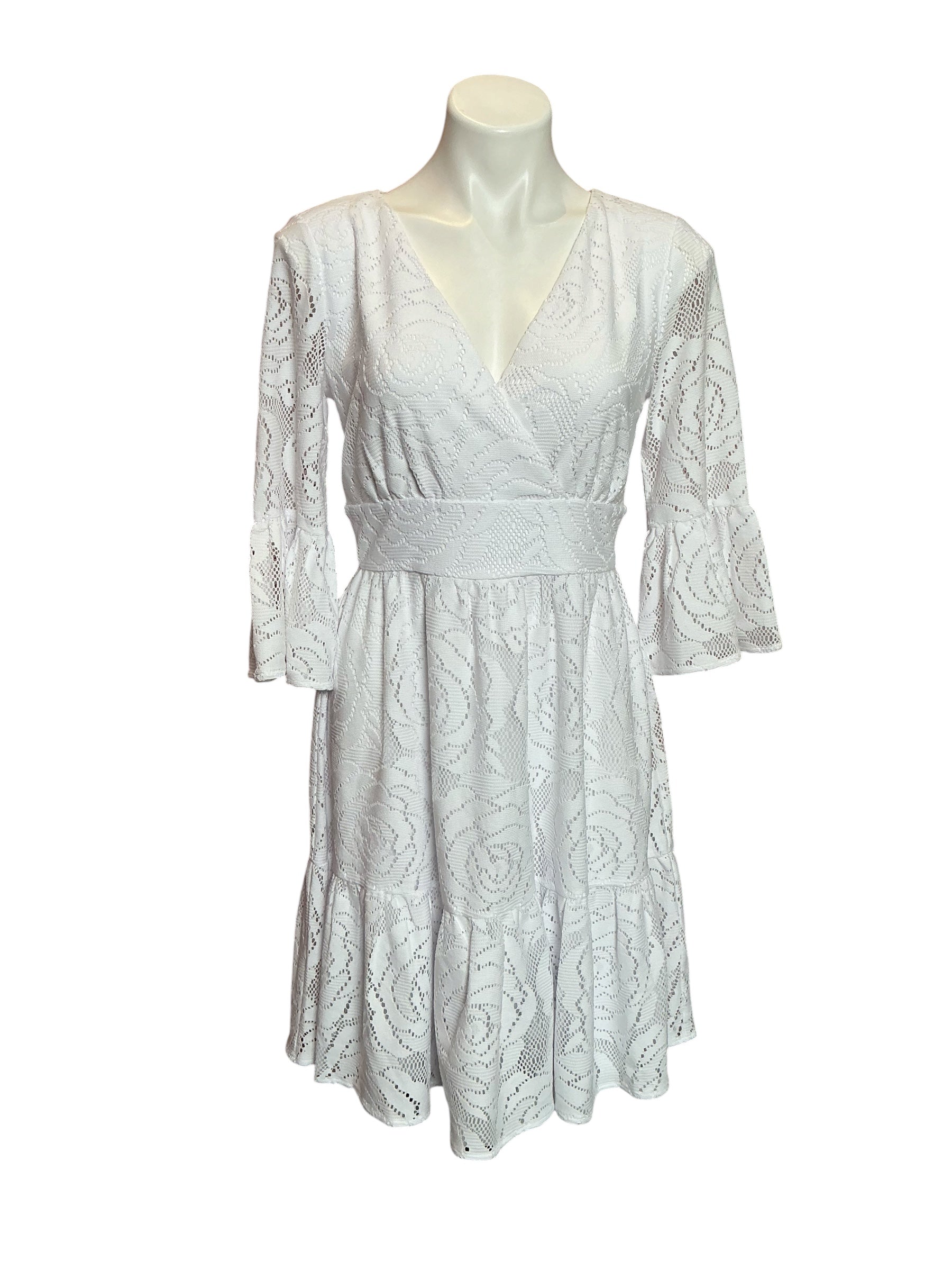 Lilly Pulitzer NWT Cecelia Dress Resort White Bungalow Blossom Lace - Size 8