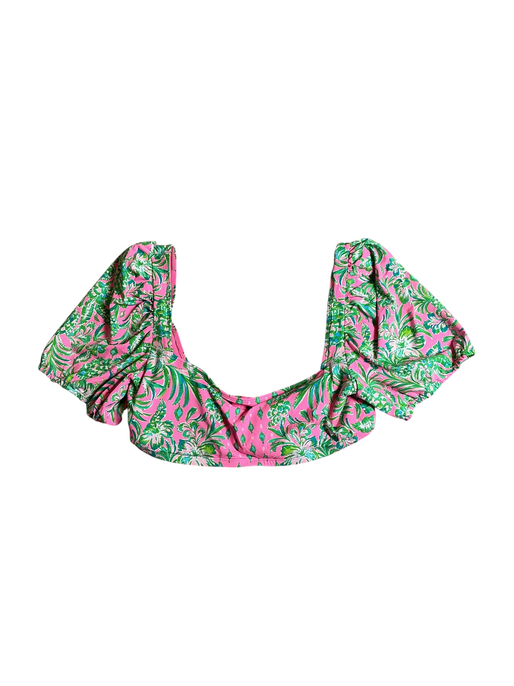 Lilly Pulitzer NWT Ressina Top Pink Shandy Oh Diamond Girl Engineered Bikini Top - Size 14