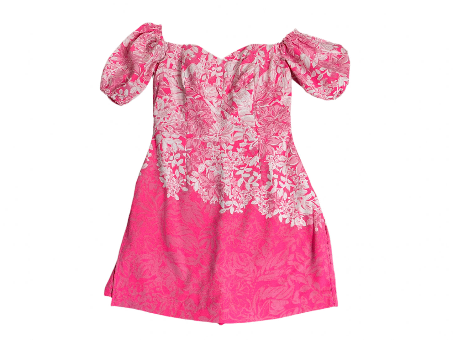 Lily Pulitzer  Winola Romper Off The Shoulder - Roxie Pink Shadow Dancer Engineer - NWT - Size 2