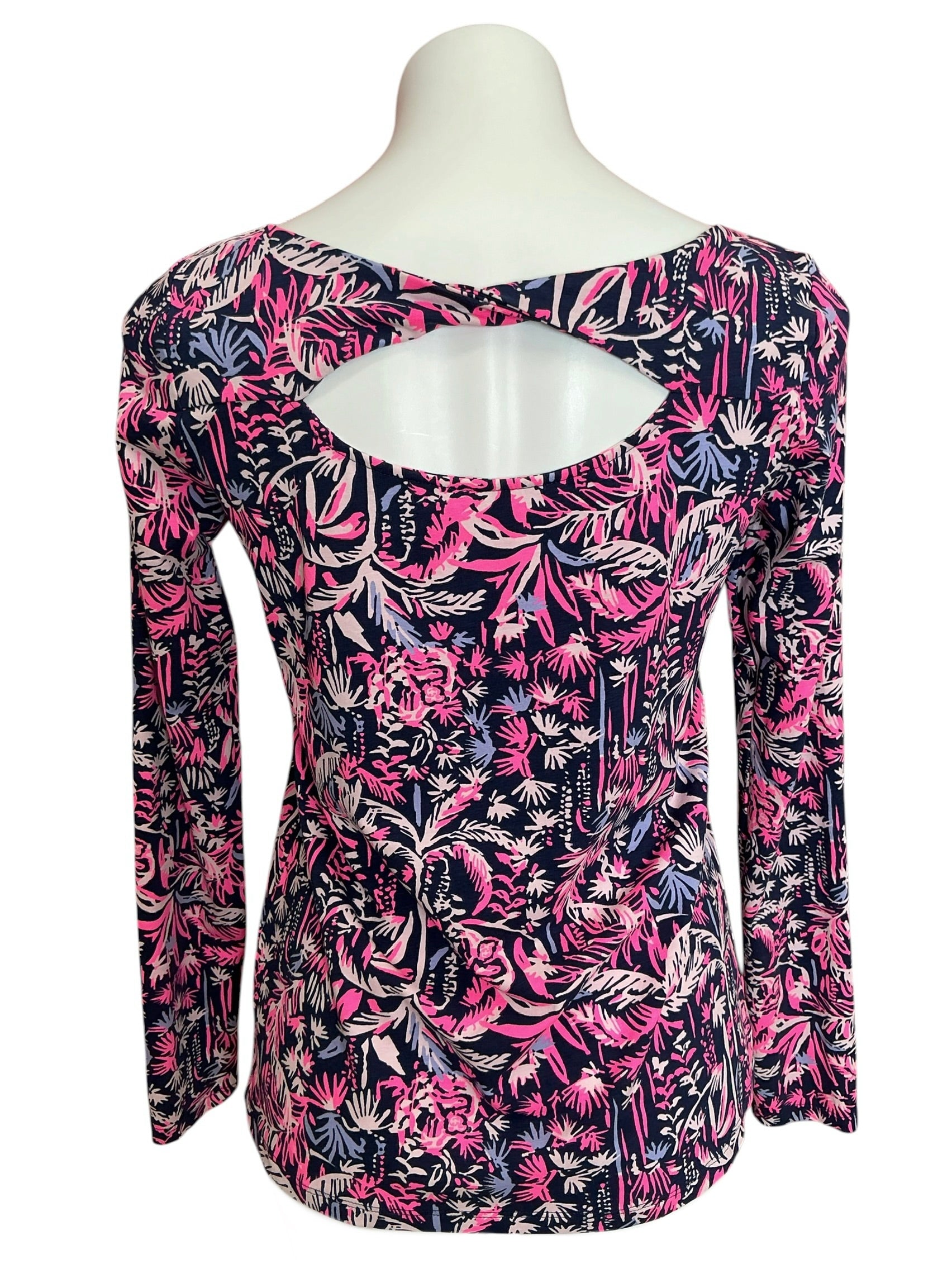 Lilly Pulitzer Tristan Top Bright Navy Swing Of Things - Size S