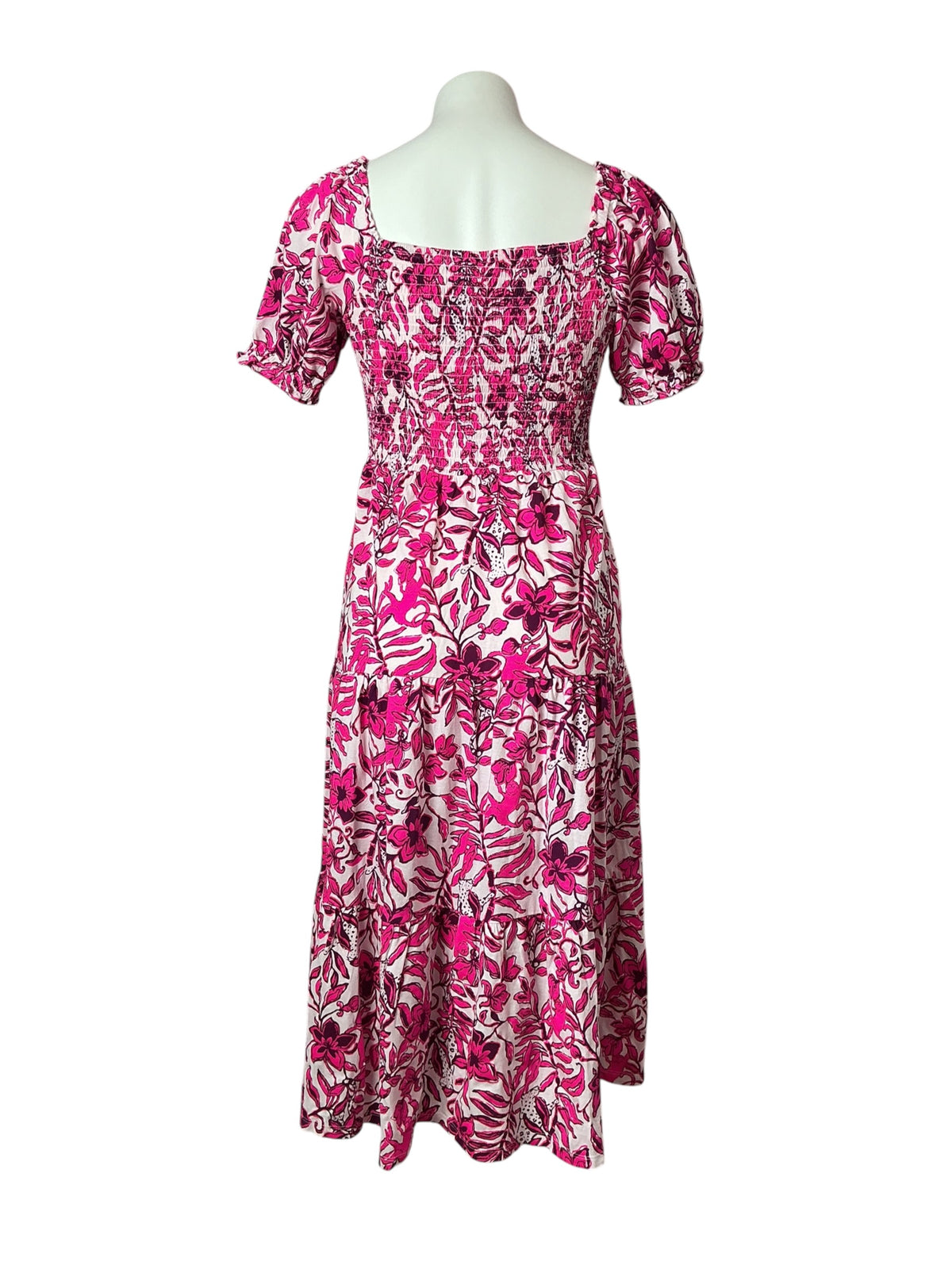 Lilly Pulitzer NWT Mini Jilly Sleeved Mid Dress Elderflower Blossom Lil Escape Plan - Size XL