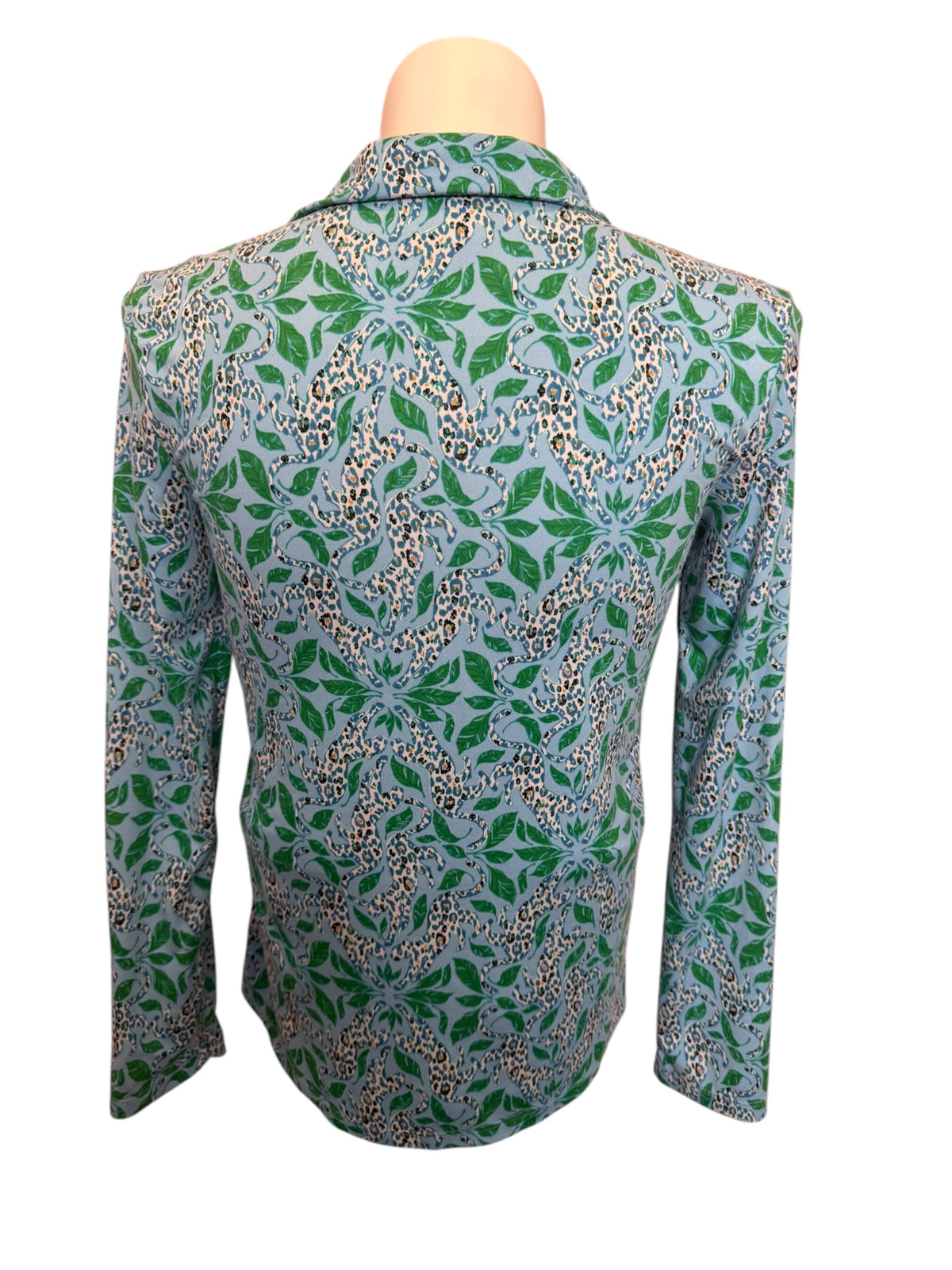Lilly Pulitzer PJ Top  in Bon Bon Blue Leapin Leopards - Size M