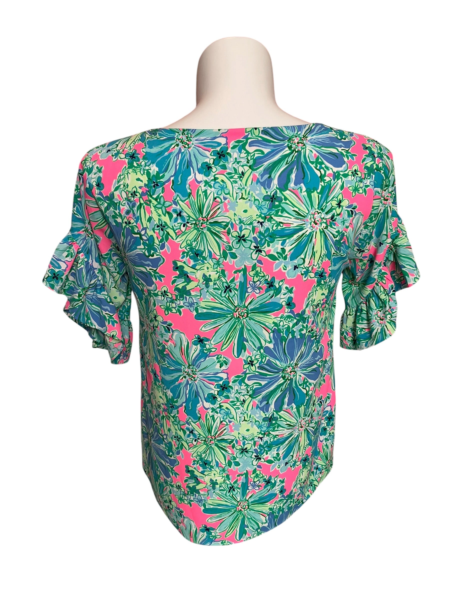 Lilly Pulitzer Darlah Lileeze Top Soleil Pink Good Hare Day - Size M