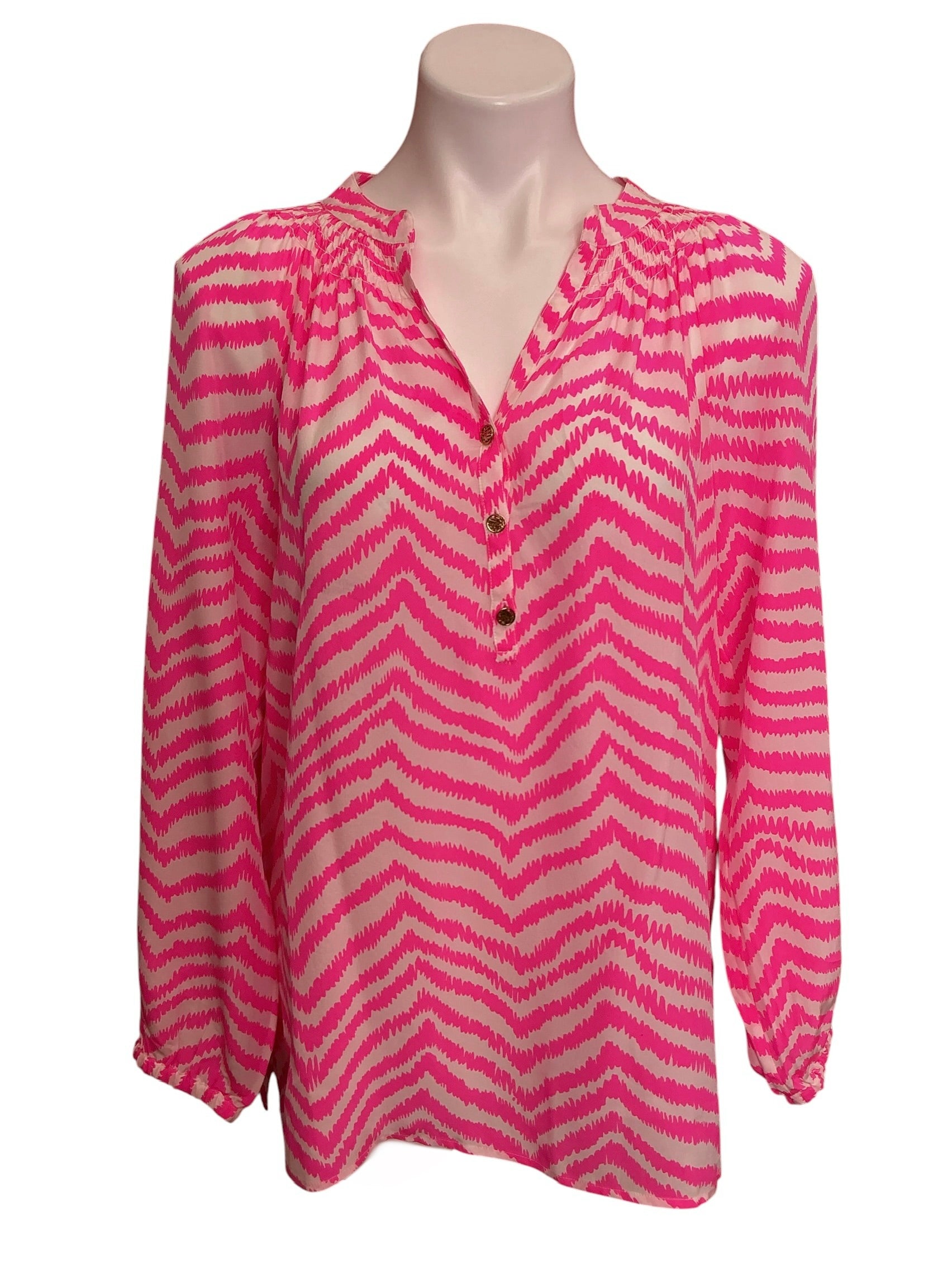 Lilly Pulitzer Elsa Silk Top Show Your Stripes - Size M
