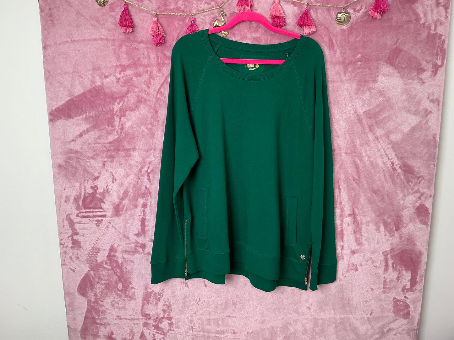 Lilly Pulitzer Sweater NWT - Beach Comber Pullover - Evergreen - Size XXL