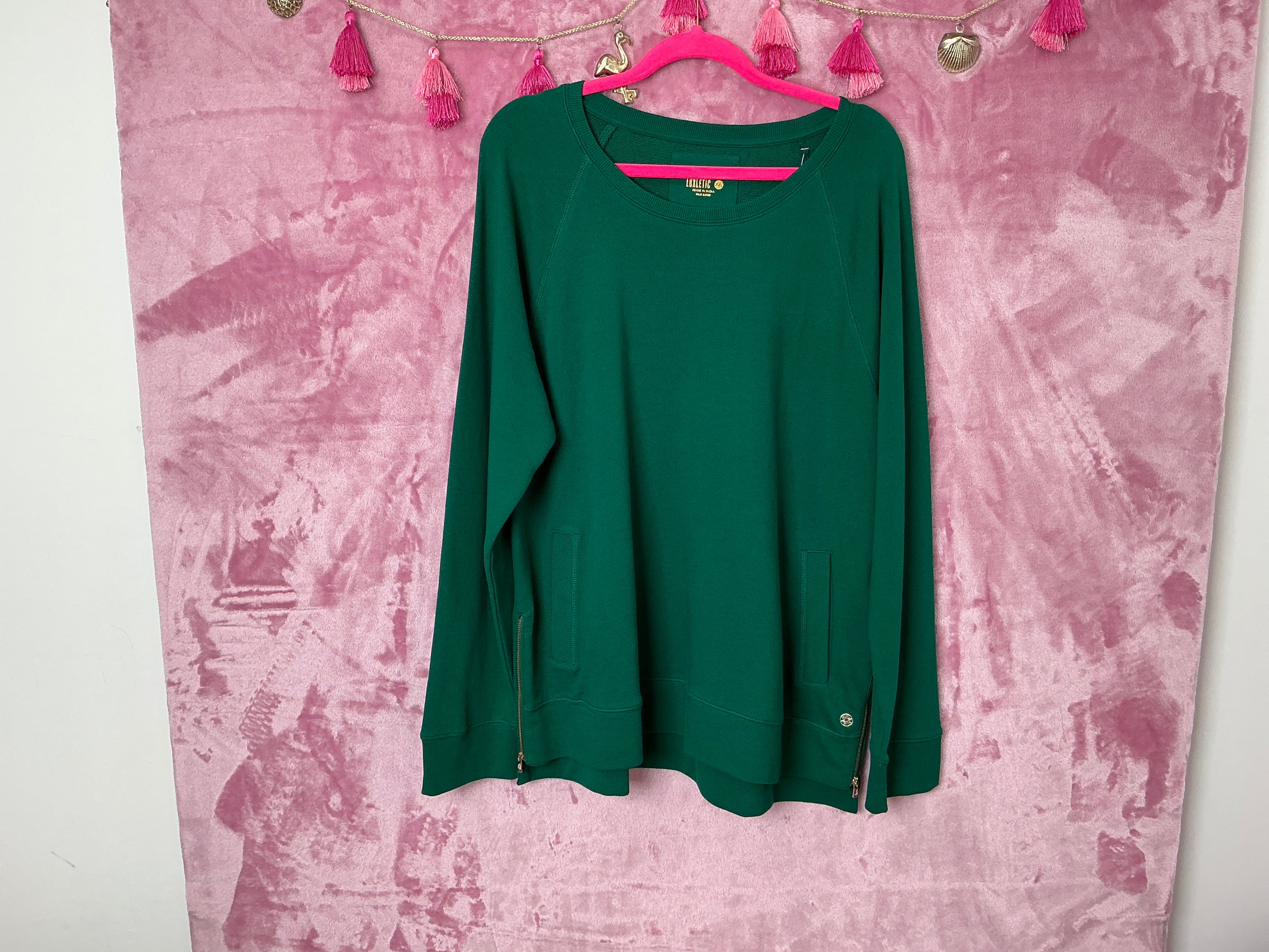 Lilly Pulitzer Sweater NWT - Beach Comber Pullover - Evergreen - Size XXL
