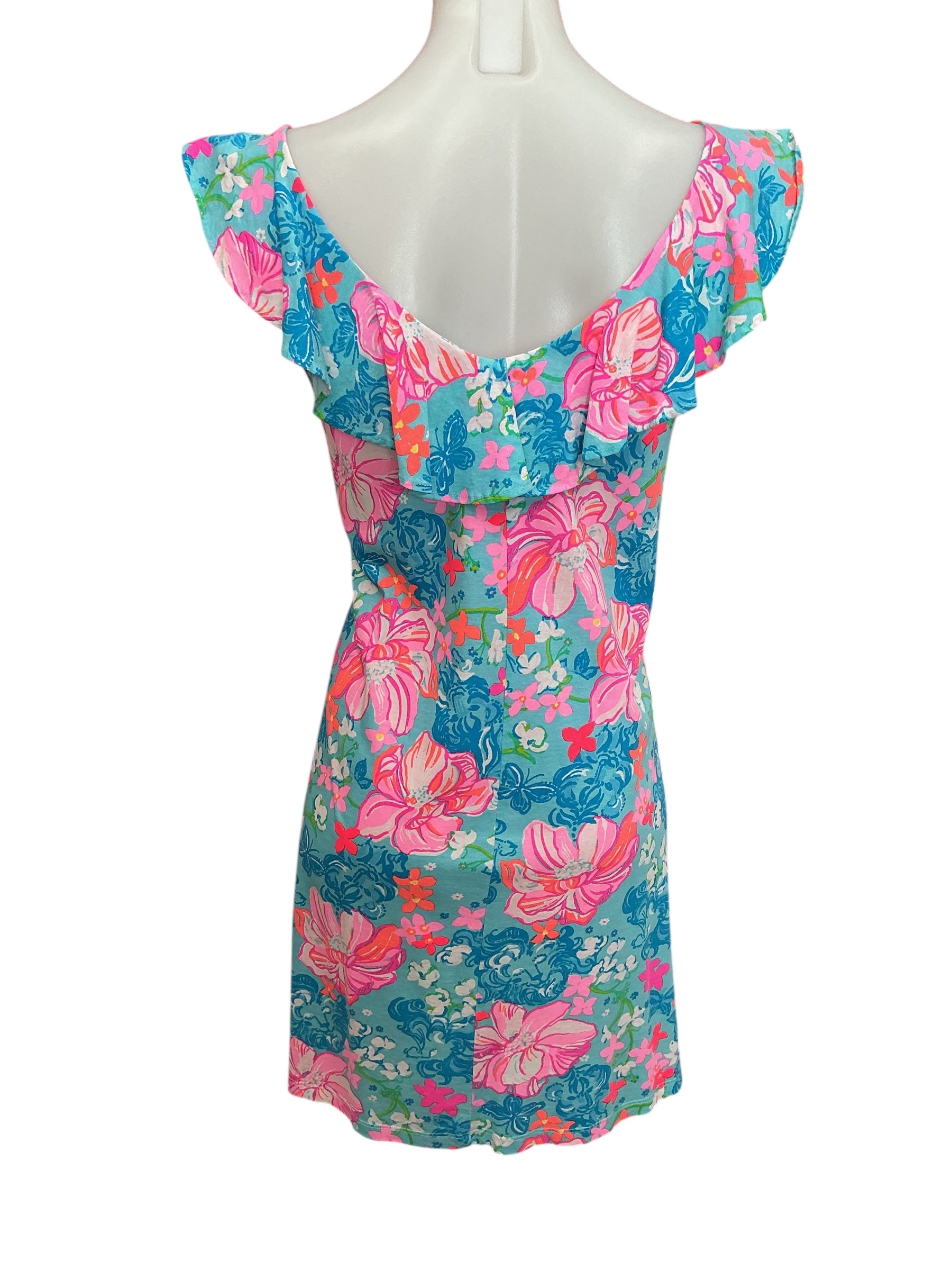 Lilly Pulitzer Alessa Swing Dress Luscious Lions Surf Blue - Size S