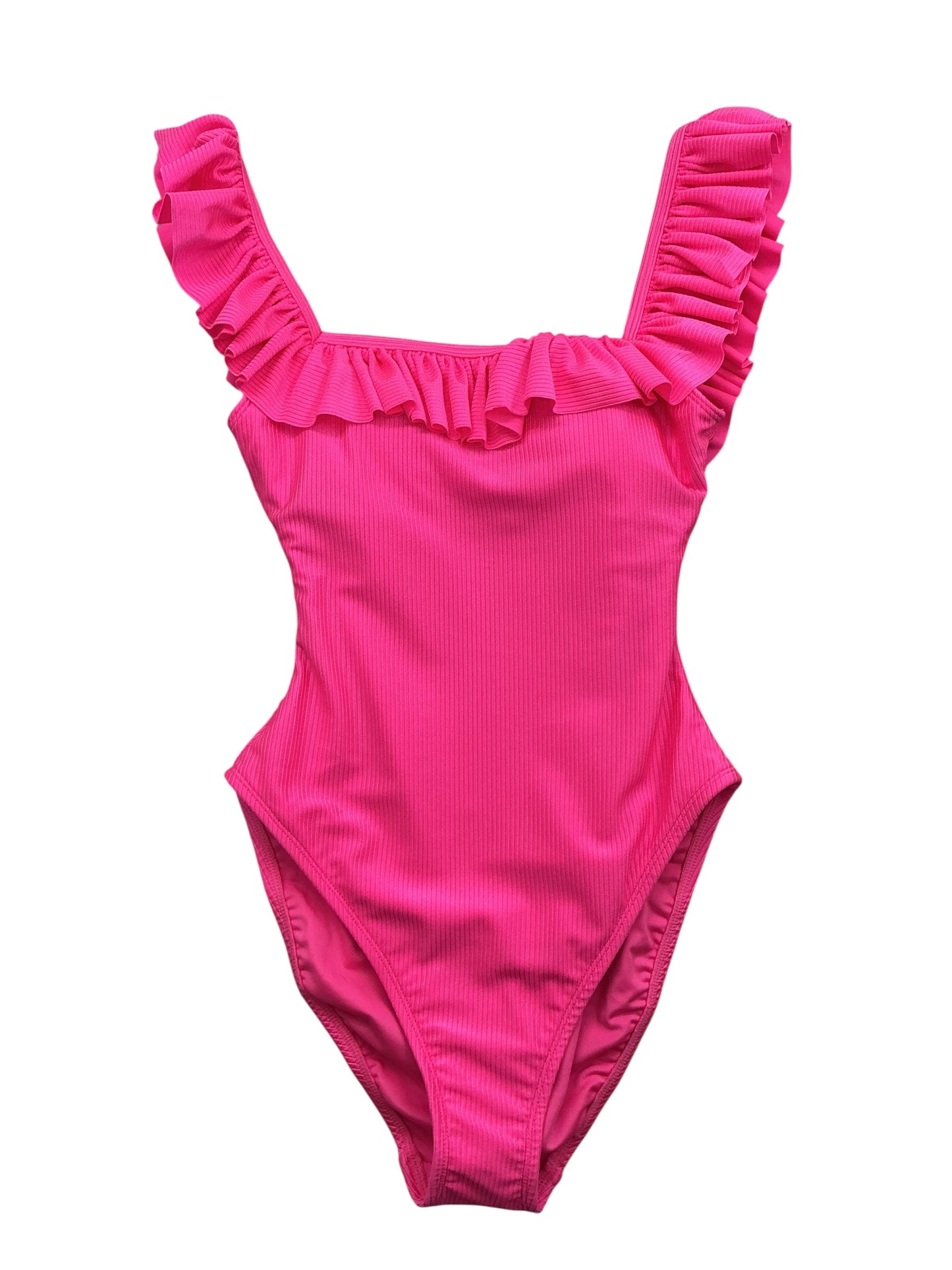 Lilly Pulitzer NWT Aemma Ruffle One Piece Swimsuit Roxie Pink - Size 8