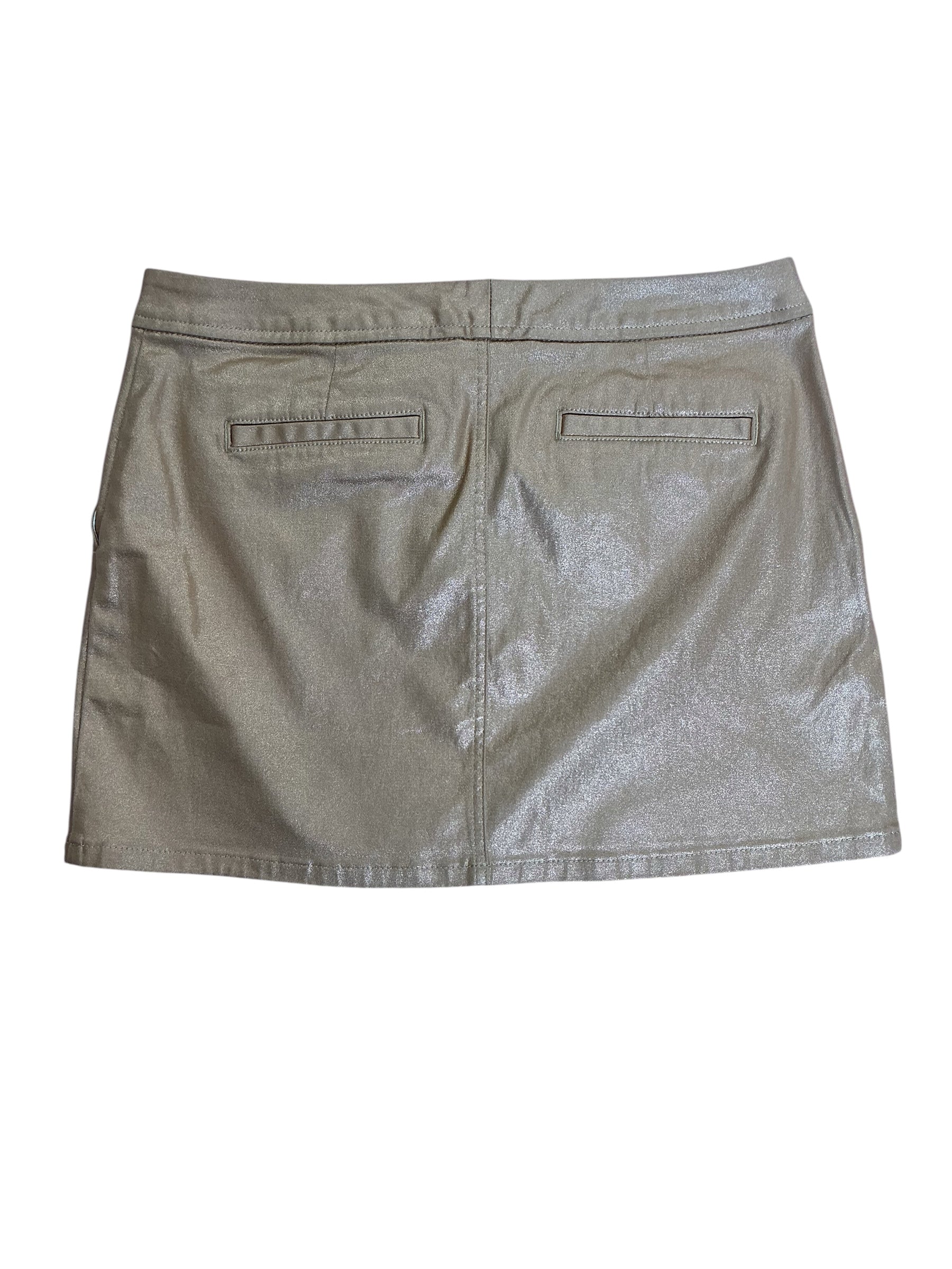 Lilly Pulitzer NWT Colette Stretch Shimmer Skirt Gold Metallic - Size 8