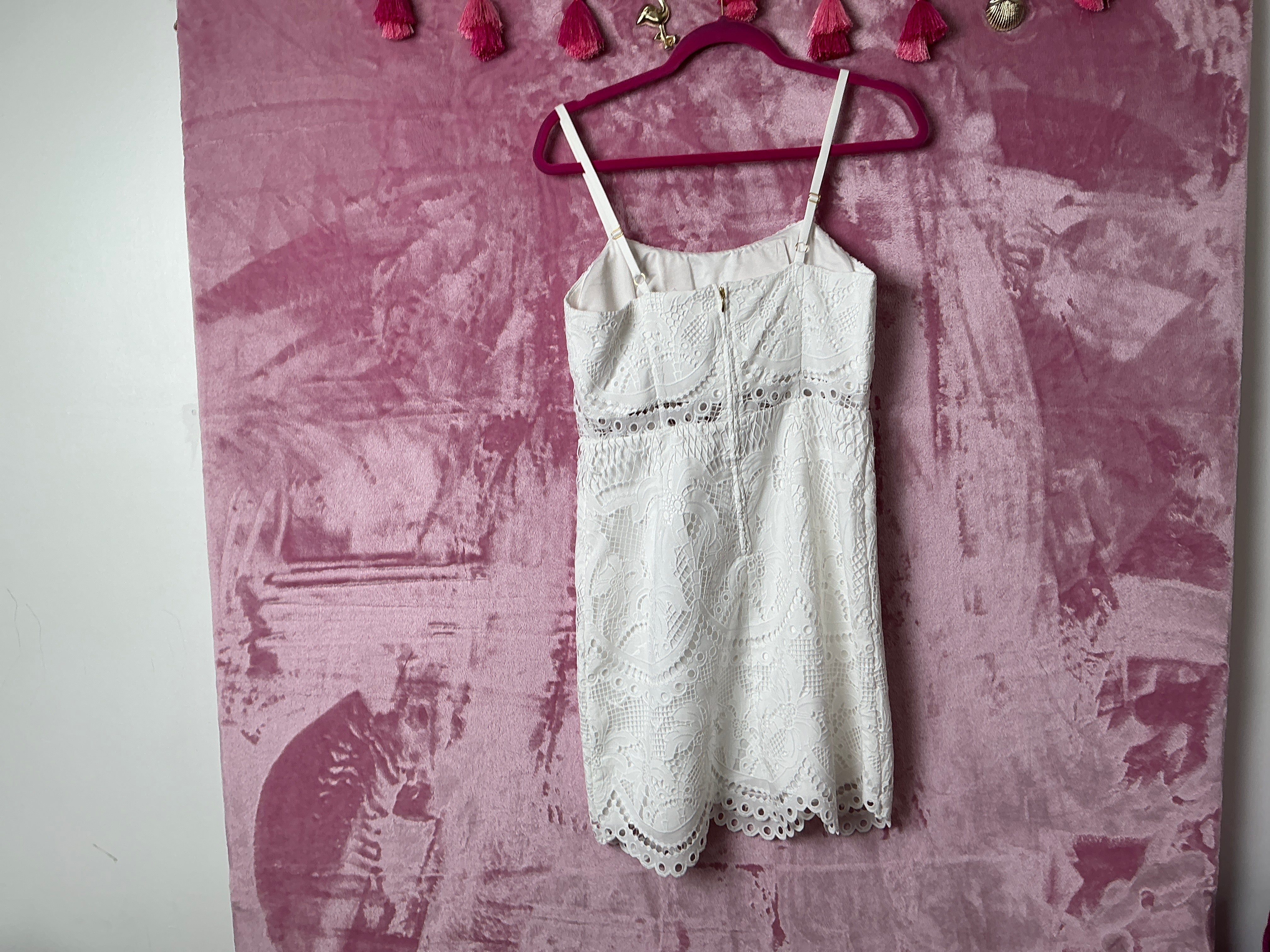 Lilly Pulitzer NWT Risette Lace Dress Resort White Palms In Paradise Lace - Size 2